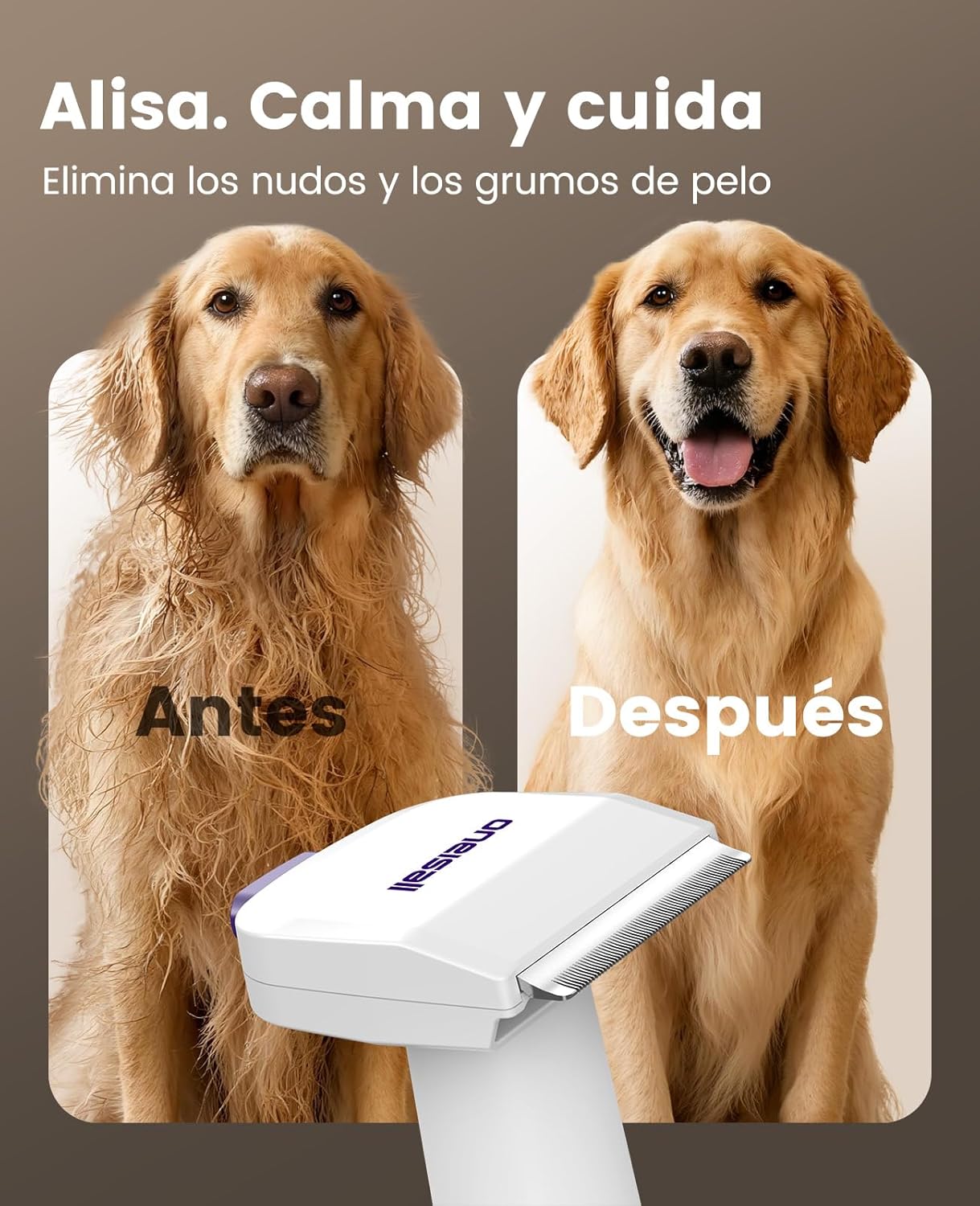 Imagen de oneisall Aspira peli Cane &Gatto domésticocon Cepillo, Súper Poder de succión con 12000pa, Aspiradora para pelos de Perro con un botón, Aspiradora pelos Mascotas con 4 Cepillos