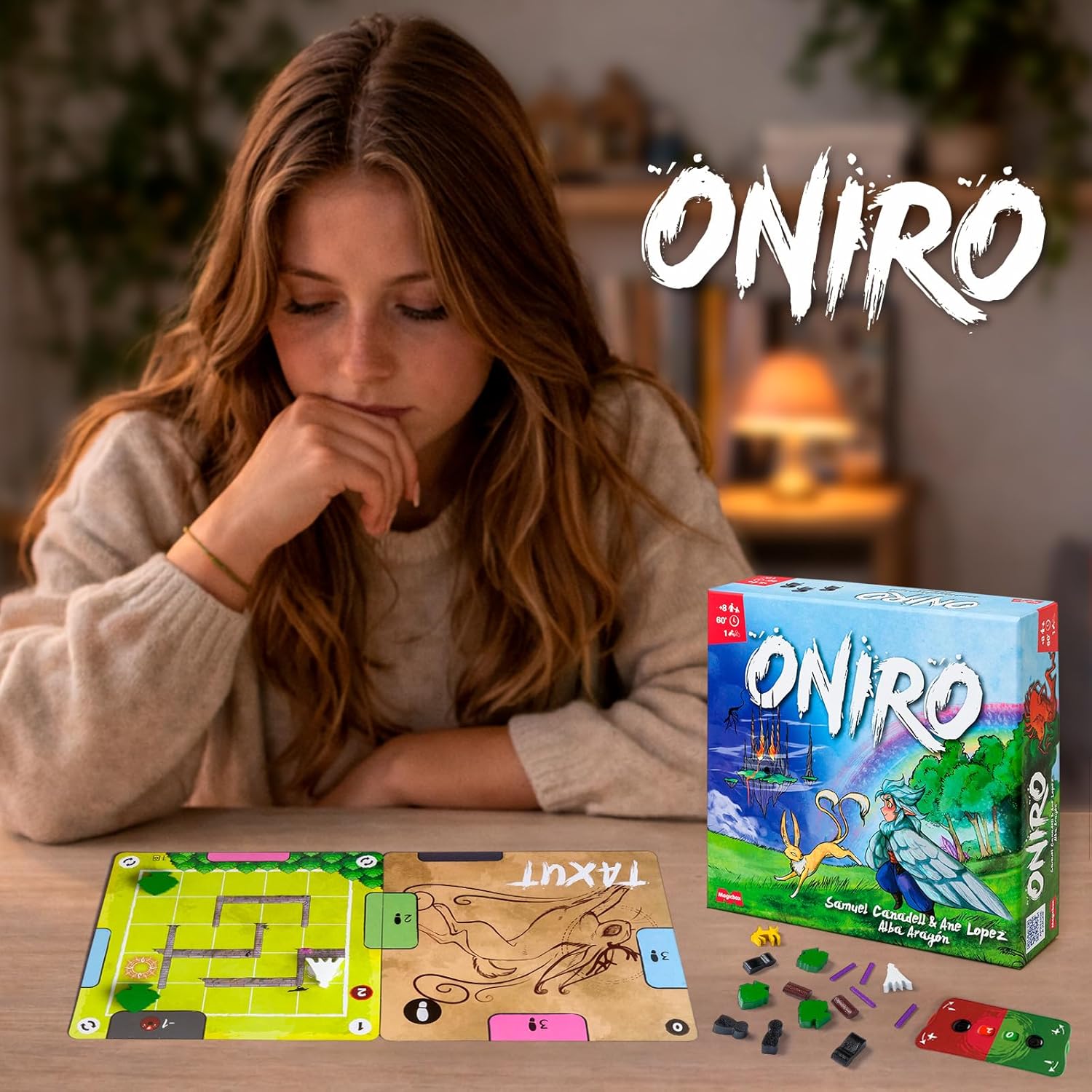 Imagen de Oniro – Juego de Mesa en Solitario para Adultos, Puzzle Estratégico y Reto Mental – 1 Jugador, 20 Min por Partida – Desafío de Lógica y Planificación