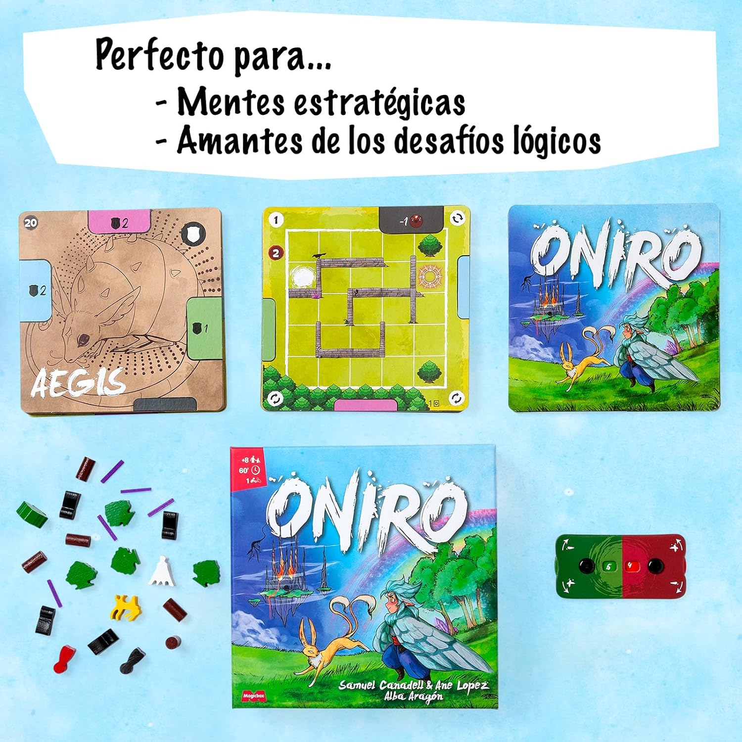 Imagen de Oniro – Juego de Mesa en Solitario para Adultos, Puzzle Estratégico y Reto Mental – 1 Jugador, 20 Min por Partida – Desafío de Lógica y Planificación