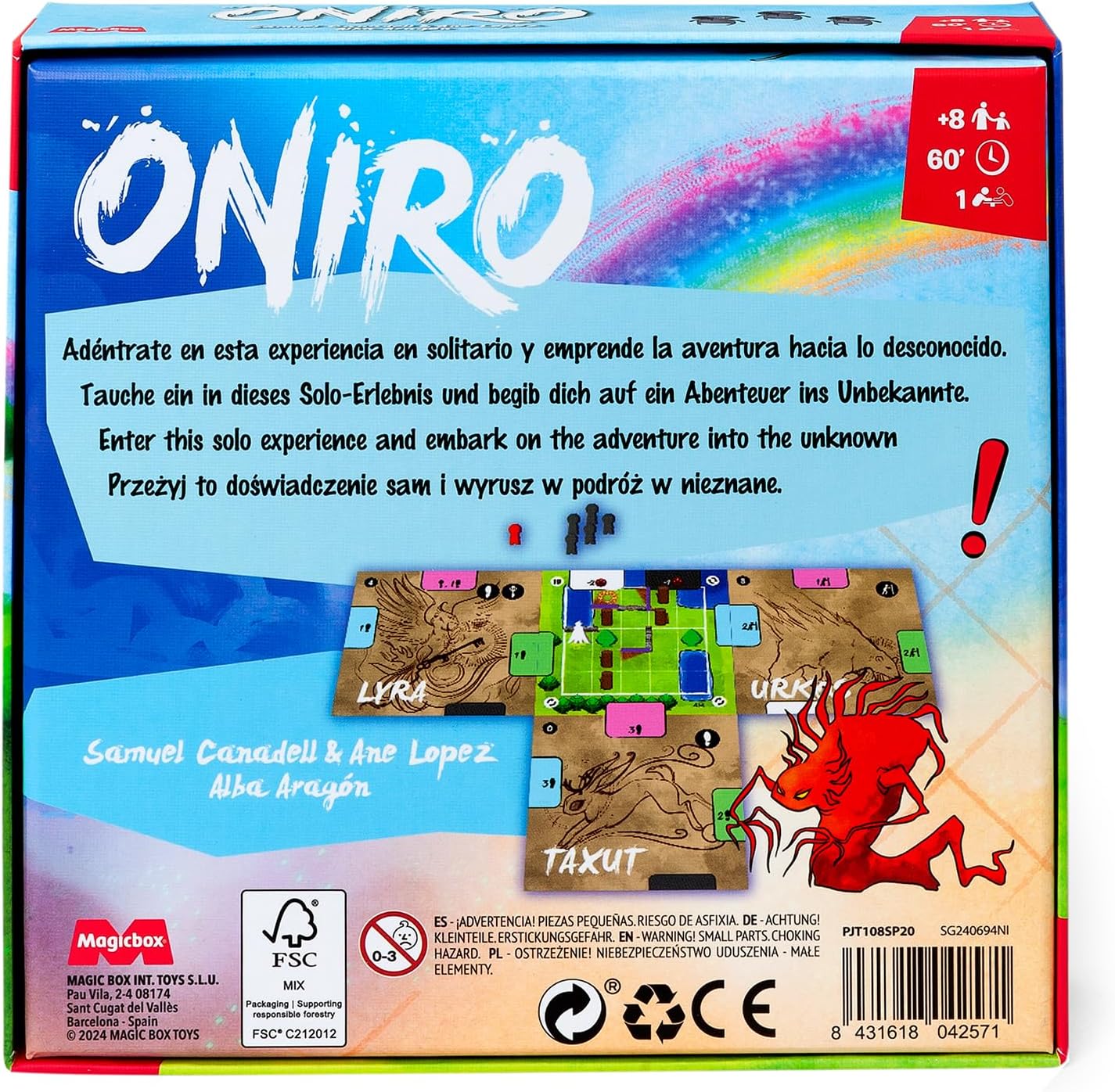 Imagen de Oniro – Juego de Mesa en Solitario para Adultos, Puzzle Estratégico y Reto Mental – 1 Jugador, 20 Min por Partida – Desafío de Lógica y Planificación