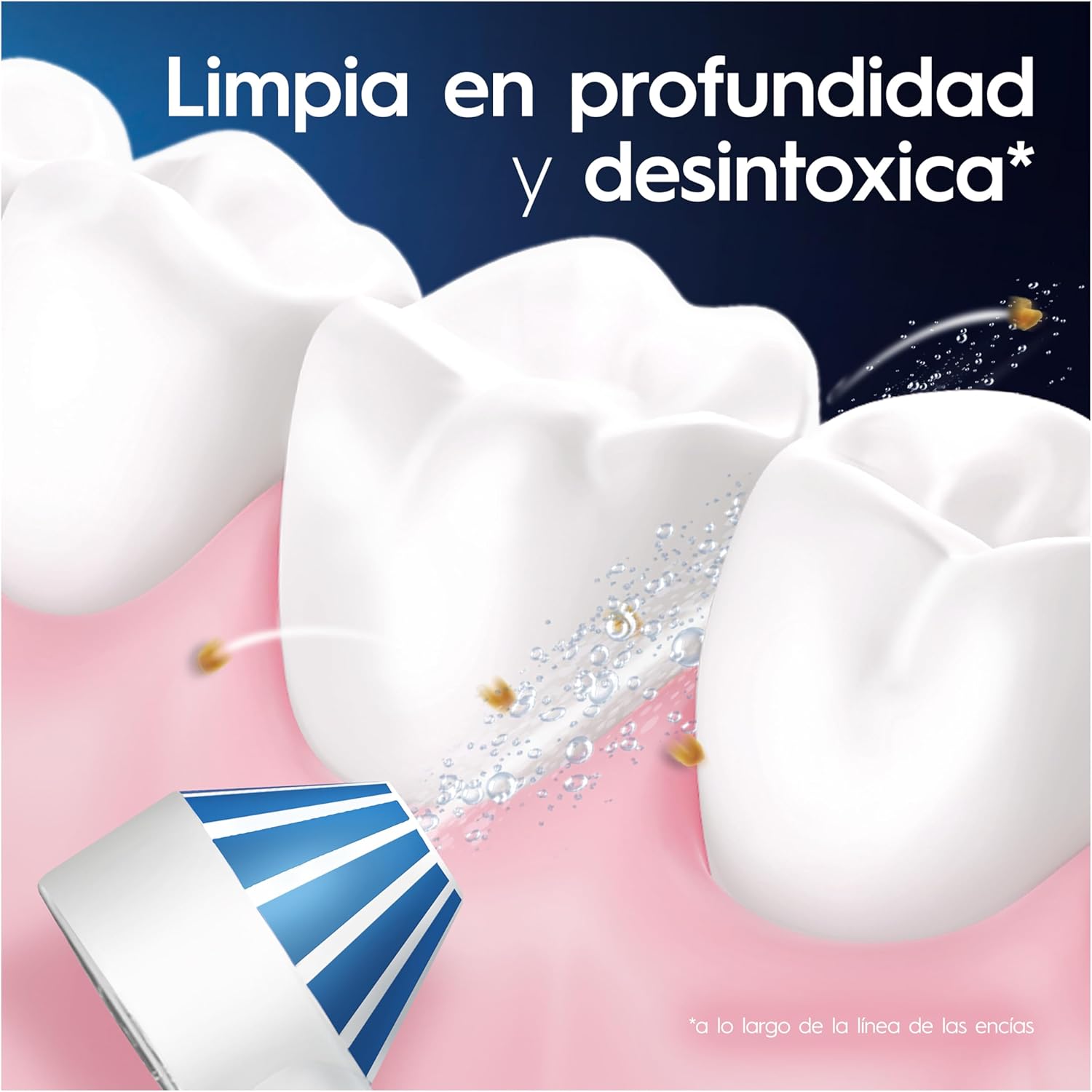 Imagen de Oral-B Centro de Salud Bucal con Irrigador Dental, Blanco/Azul - 1 Cabezal Oxyjet y 1 Cabezal Water Jet, Irrigador Bucal con 5 Modos de Presión de Agua, Regalos Orginales