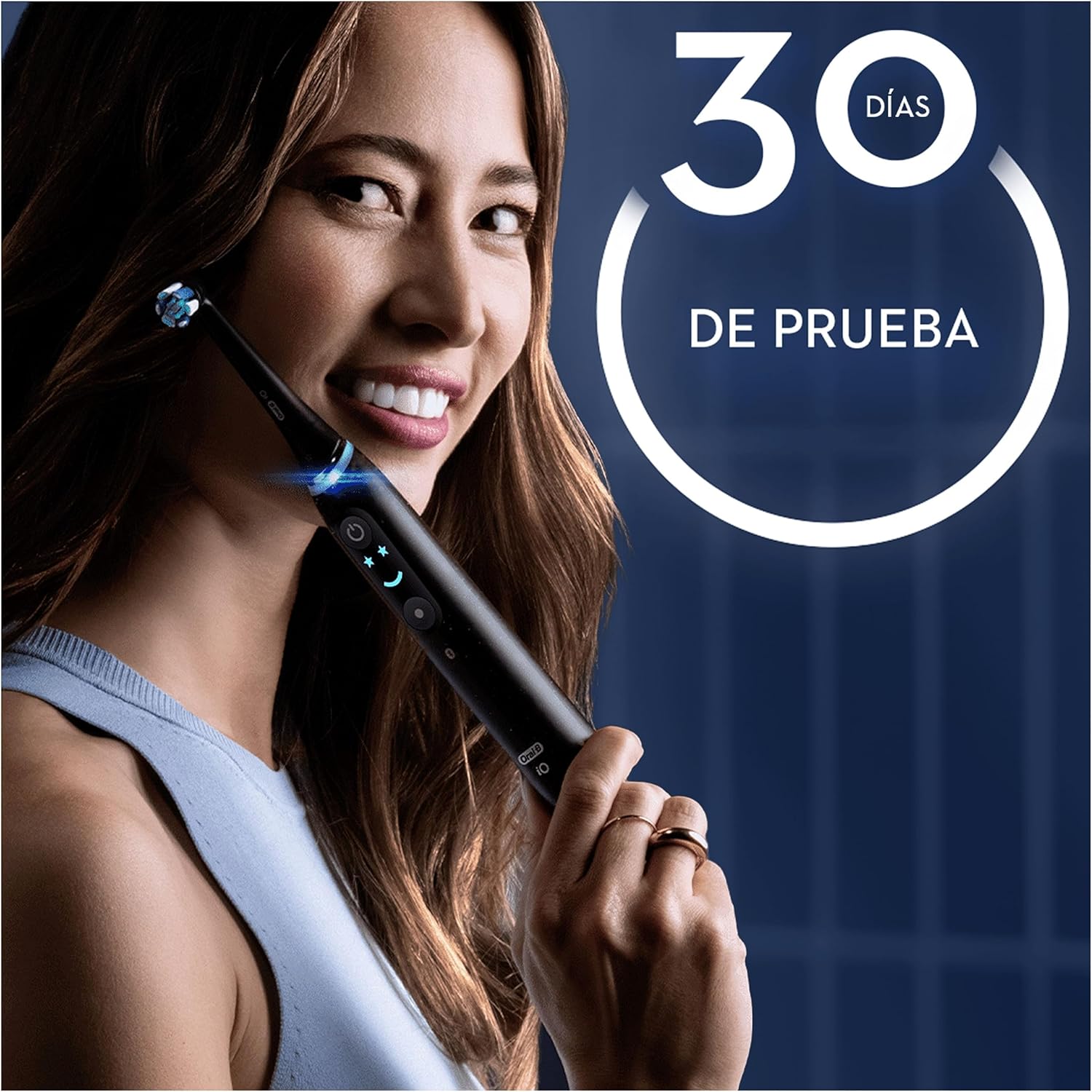 Imagen de Oral-B iO 9 Cepillo De Dientes Eléctrico Negro, 3 Cabezales, 1 Estuche Cargador De Viaje, 7 Modos De Cepillado, Sensor De Presión, Edición Especial, Diseñado Por Braun