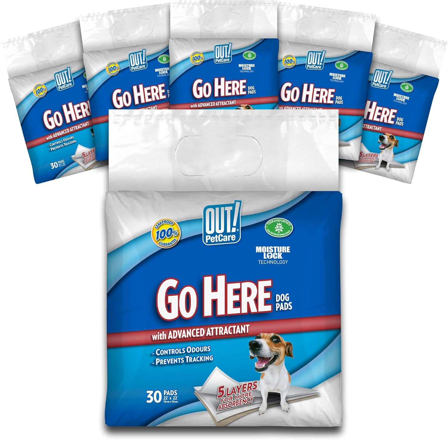 Imagen de OUT! PetCare out IR aquí Almohadillas de Entrenamiento para Perros (Pack de 100)