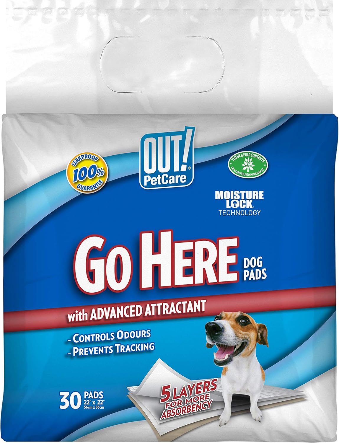 Imagen de OUT! PetCare out IR aquí Almohadillas de Entrenamiento para Perros (Pack de 100)