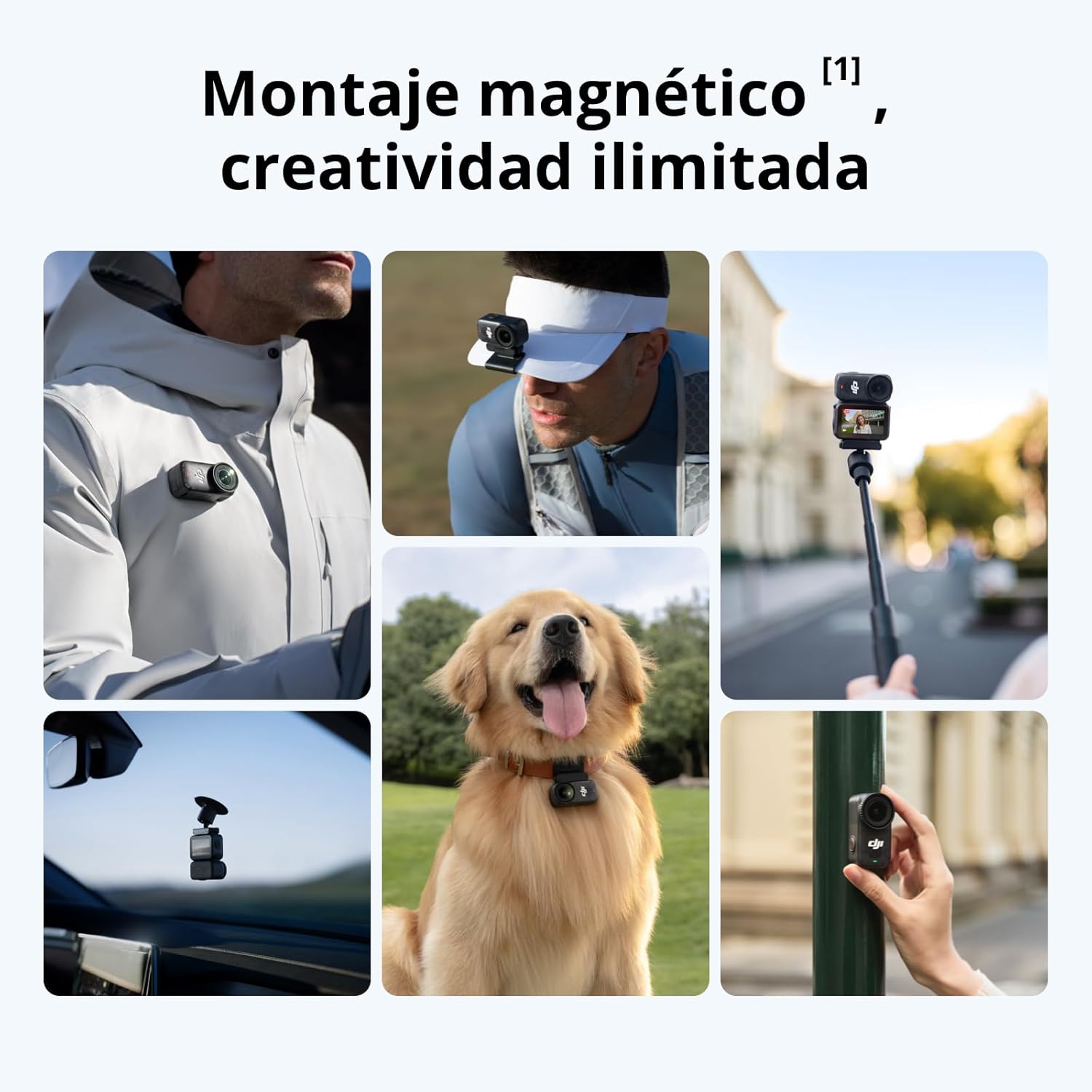 Imagen de Pack estándar dji Osmo Nano (64 GB) - Pequeña cámara para vlogging 4K con un Sensor de 1/1.3 Pulgadas, vídeo con Campo de visión Amplio de 143°, cámara magnética POV para Deportes y vlogging
