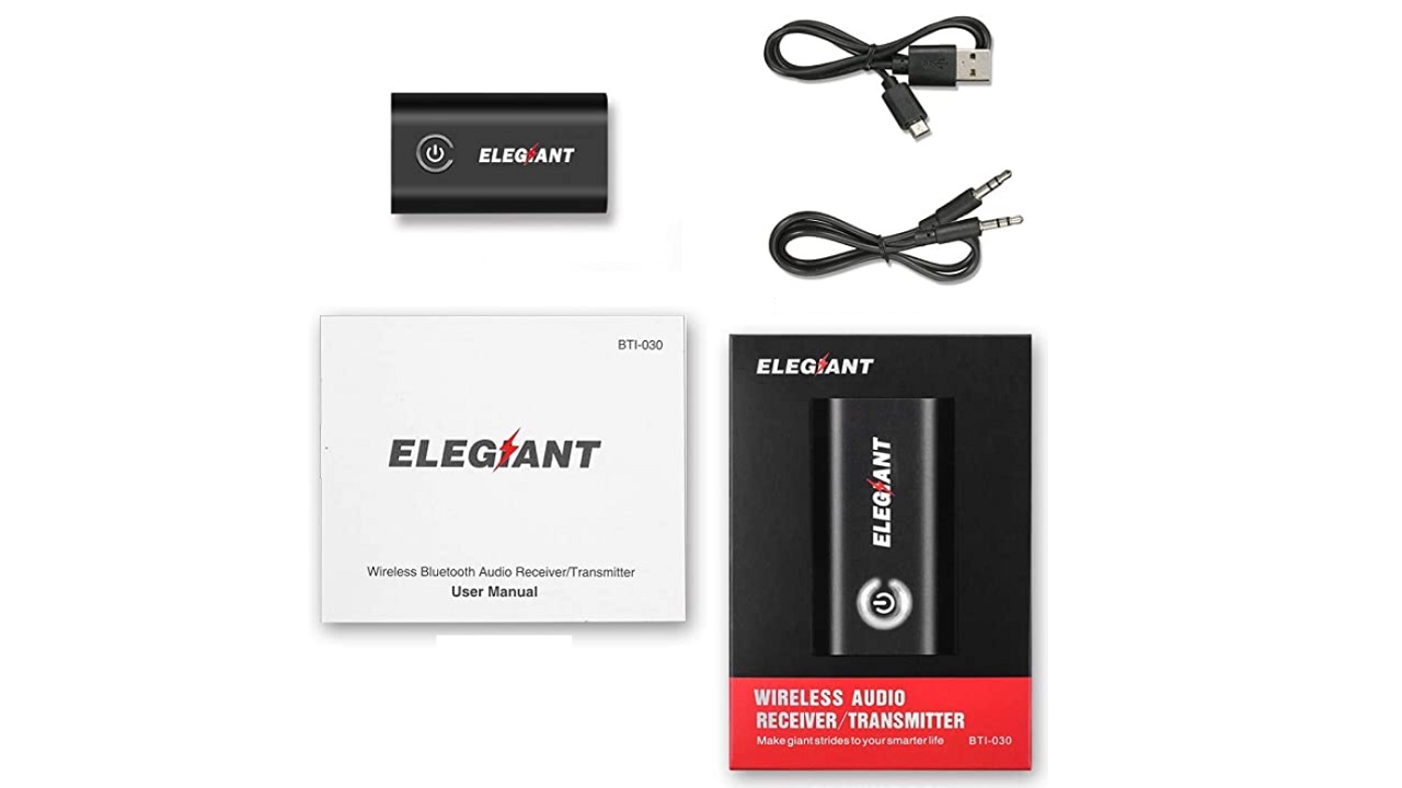 ELEGIANT Transmisor Bluetooth 5.0, Adaptador 2 en 1 para TV Coche, Jack 3,5 mm