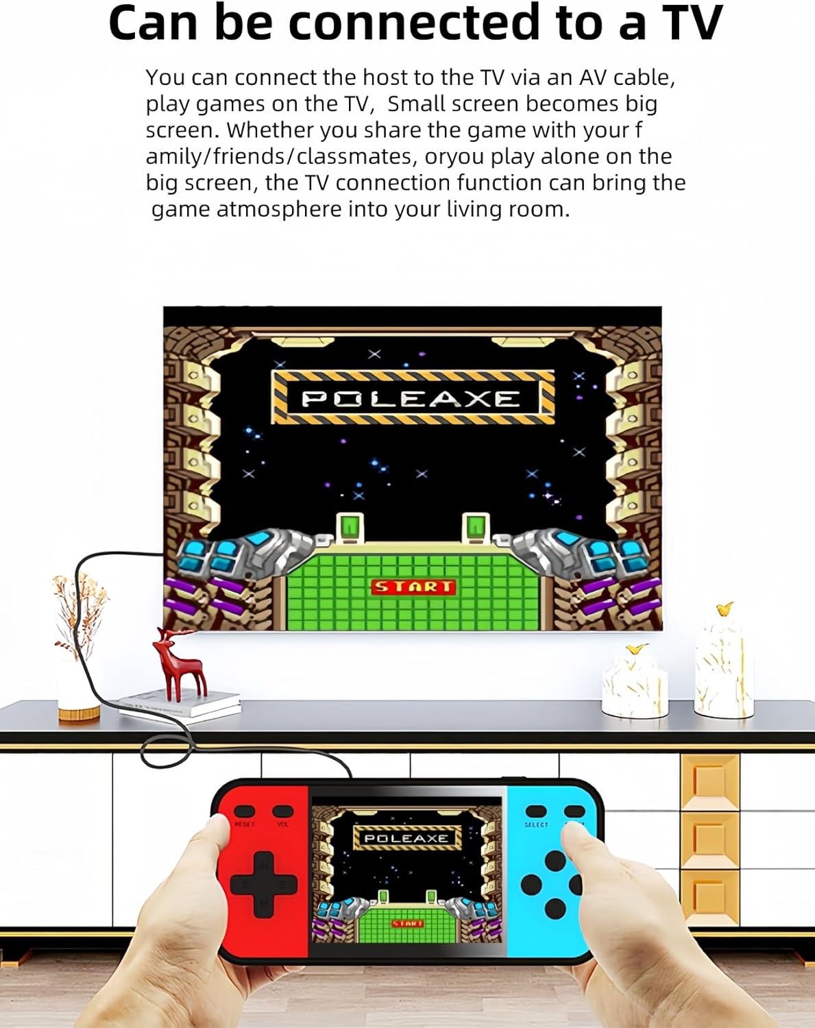 Imagen de Pantalla de 3.0" Colorida Consola de Juegos Retro 240 Videojuegos Salida AV Juego Electrónico Portátil para Estudiantes Juguete Portátil para Niños/Cumpleaños