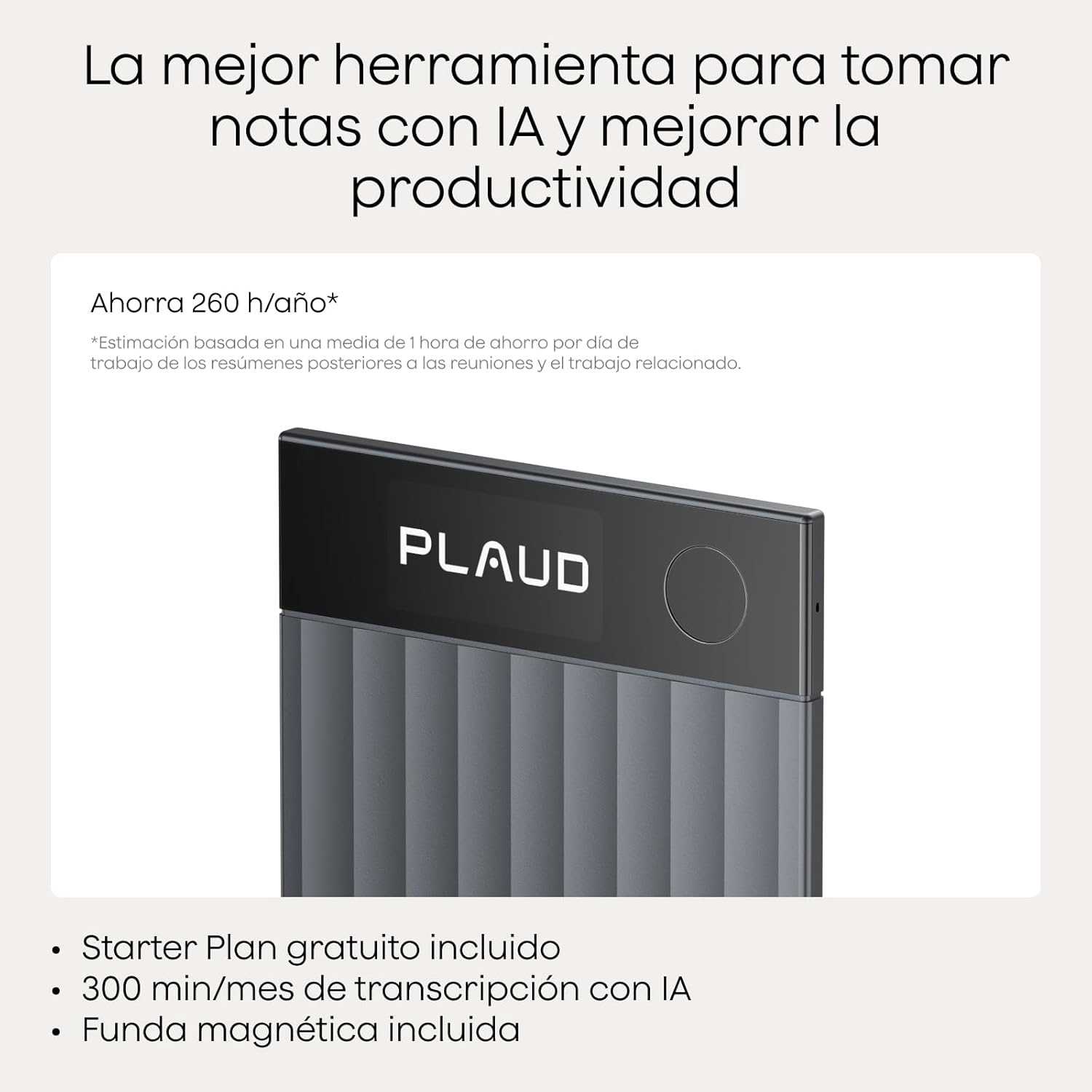Imagen de Plaud Note Pro Grabadora de Voz AI con Funda Transcripción IA Resúmenes Multidimensionales Grabación Dual Inteligente hasta 50 Horas Reuniones Llamadas Entrevistas Charlas Clases