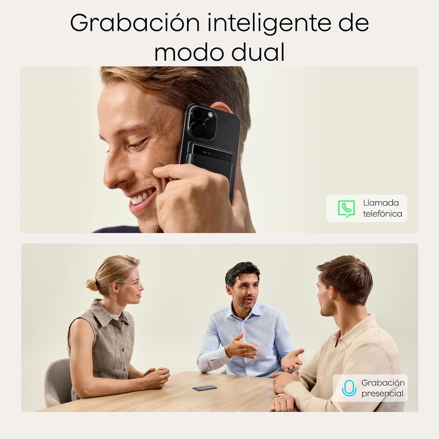 Imagen de Plaud Note Pro Grabadora de Voz AI con Funda Transcripción IA Resúmenes Multidimensionales Grabación Dual Inteligente hasta 50 Horas Reuniones Llamadas Entrevistas Charlas Clases