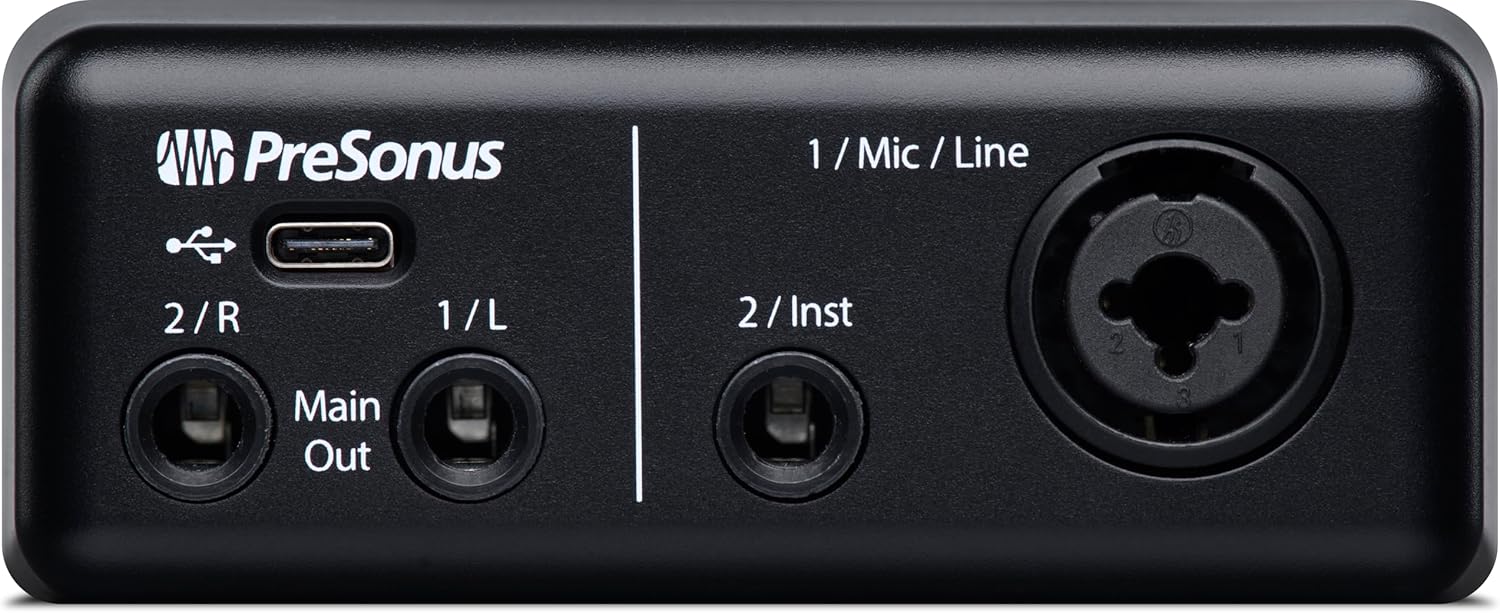 Imagen de PreSonus AudioBox GO, Interfaz de Audio USB-C, Para Producción Musical con Software de Grabación Studio One, Tutoriales Musicales, Ejemplos de Sonido e Instrumentos Virtuales