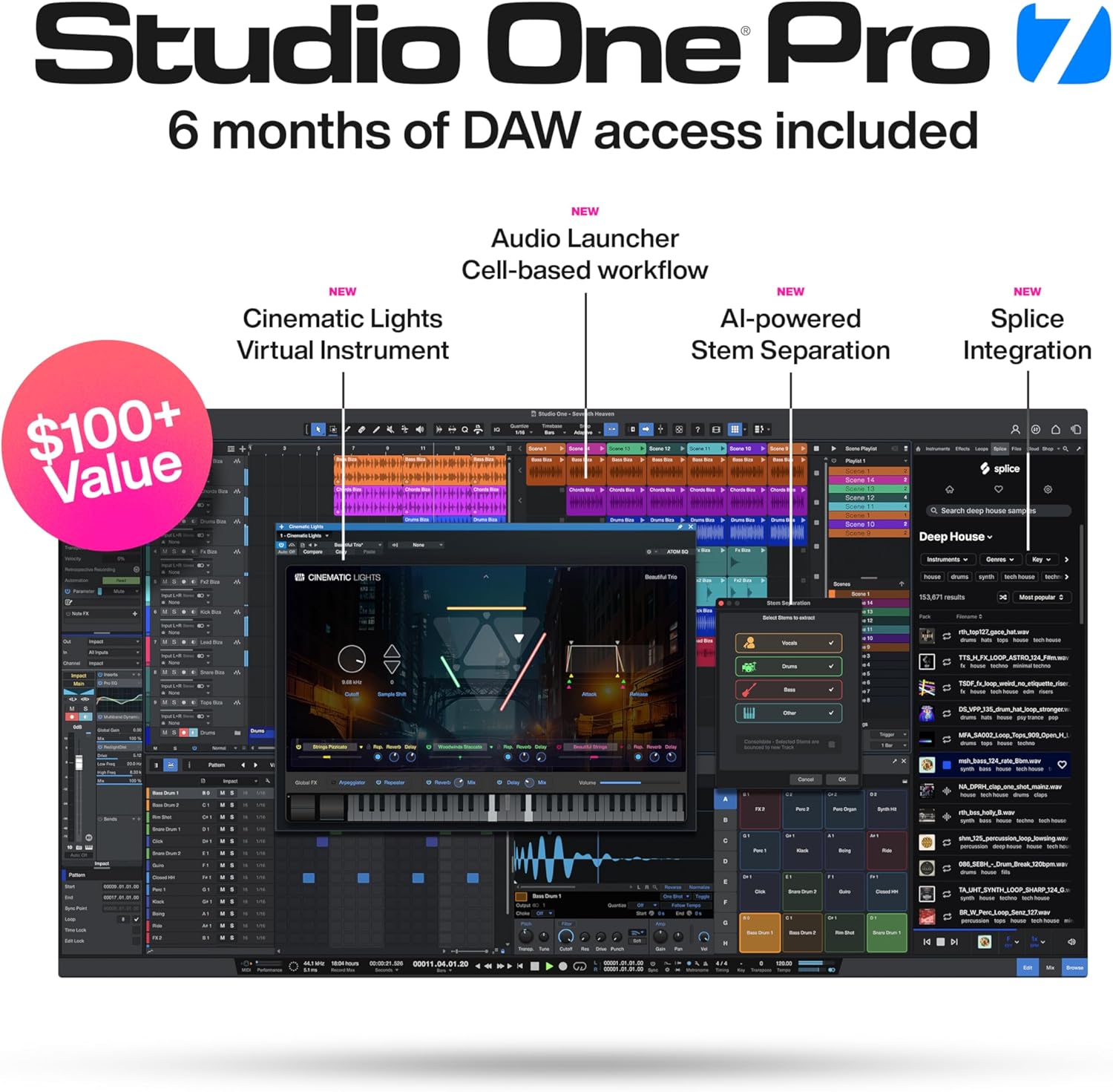 Imagen de PreSonus AudioBox GO, Interfaz de Audio USB-C, Para Producción Musical con Software de Grabación Studio One, Tutoriales Musicales, Ejemplos de Sonido e Instrumentos Virtuales