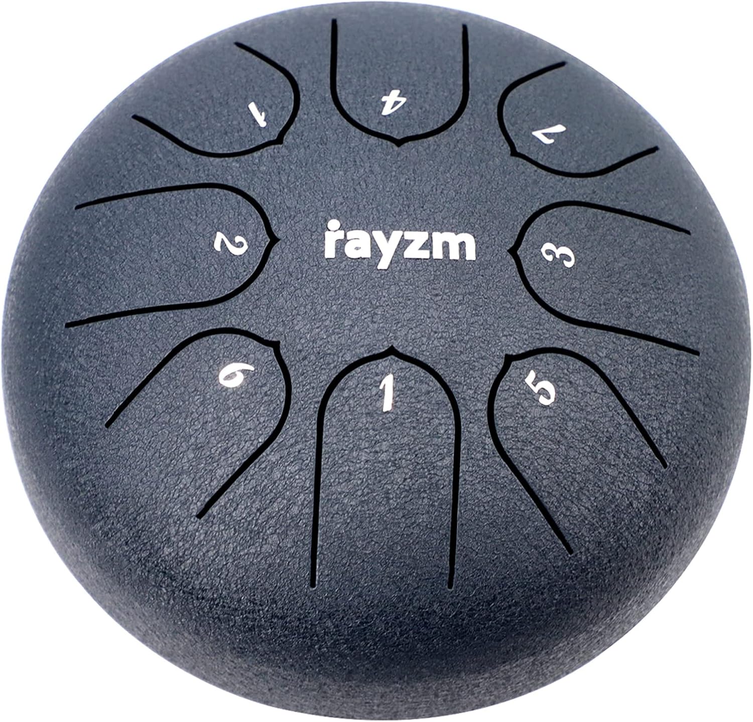 Imagen de Rayzm Tambor de Lengua de Acero de Titanio con Bolsa, 5 Pulgadas (13cm) 8 Notas Handpan Tank Drum Kit, Instrumento de Percusión Portátil con Tecla C