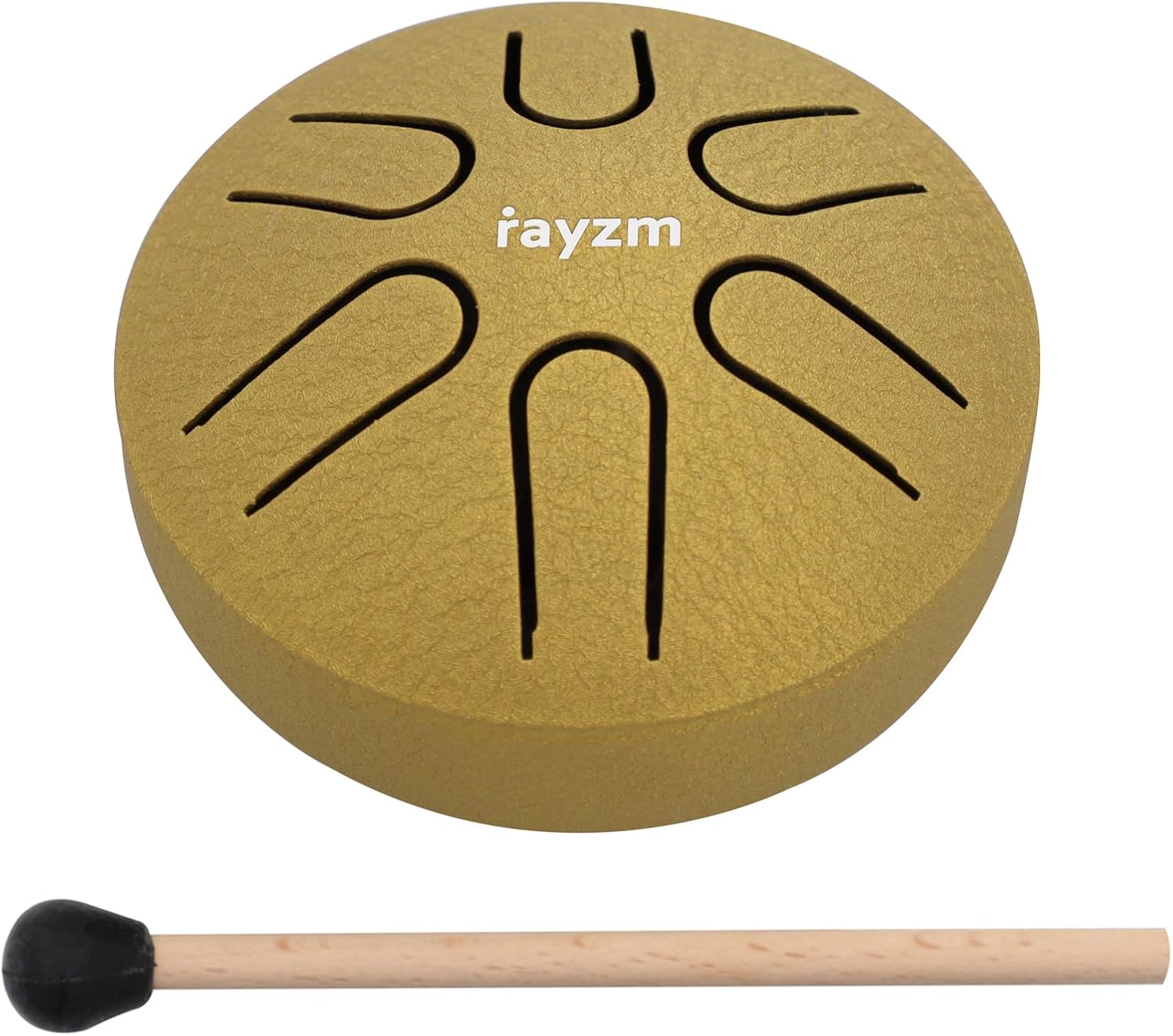 Imagen de Rayzm Tambor de Lengua de Acero de Titanio con Bolsa, 5 Pulgadas (13cm) 8 Notas Handpan Tank Drum Kit, Instrumento de Percusión Portátil con Tecla C
