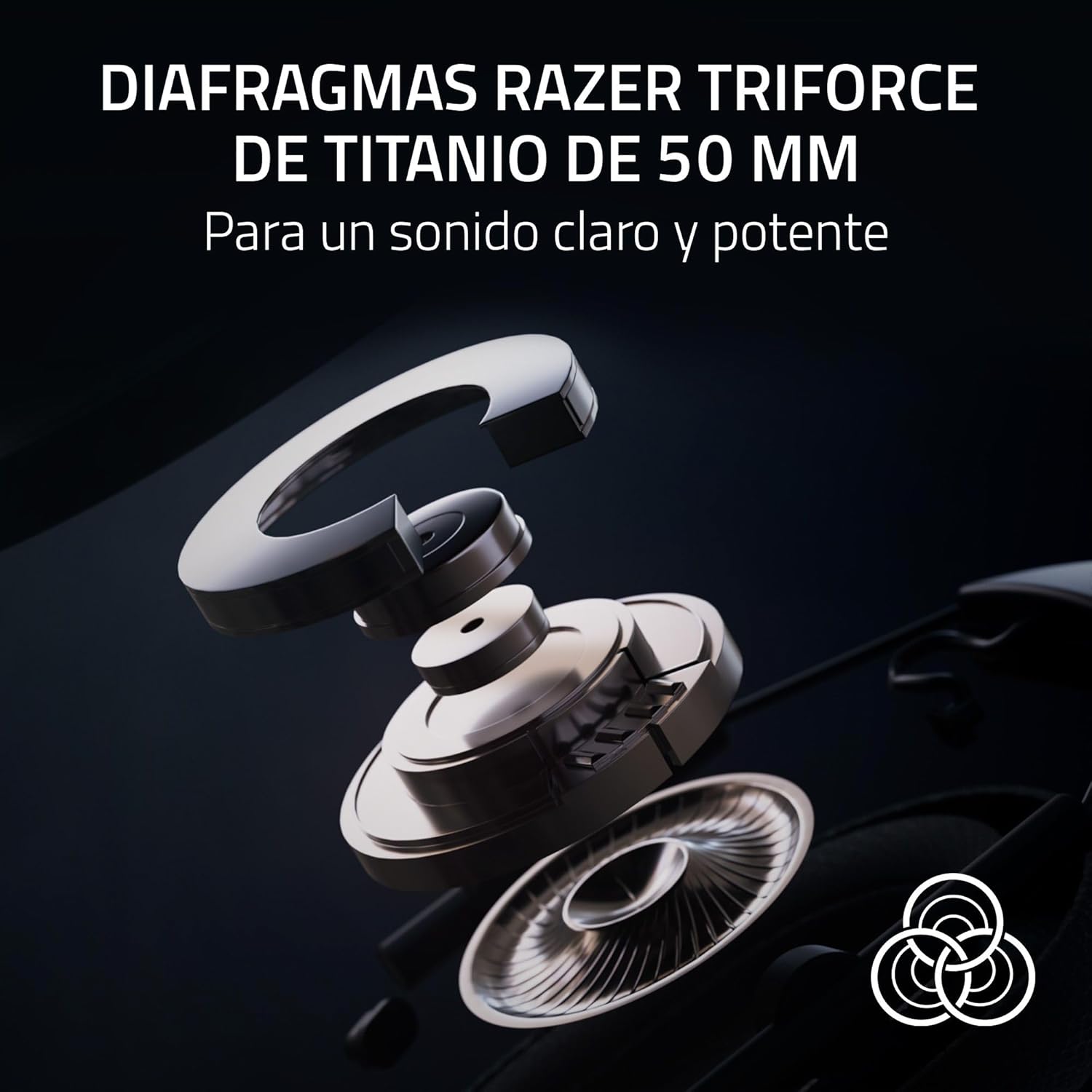 Imagen de Razer BlackShark V2 HyperSpeed para PC - Auriculares para esports inalámbricos y ligeros (280 g, Micrófono HyperClear, Diafragmas TriForce de titanio de 50 mm, Bluetooth) Negro