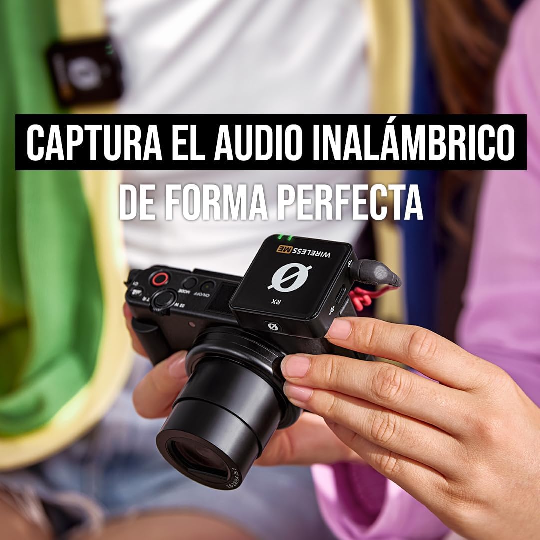 Imagen de RØDE Sistema de microfonía inalámbrica ultracompacto Wireless ME con micrófonos Integrados, tecnología GainAssist y 100m de Alcance para filmaciones, entrevistas y creación de contenidos