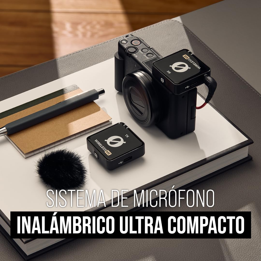 Imagen de RØDE Sistema de microfonía inalámbrica ultracompacto Wireless ME con micrófonos Integrados, tecnología GainAssist y 100m de Alcance para filmaciones, entrevistas y creación de contenidos