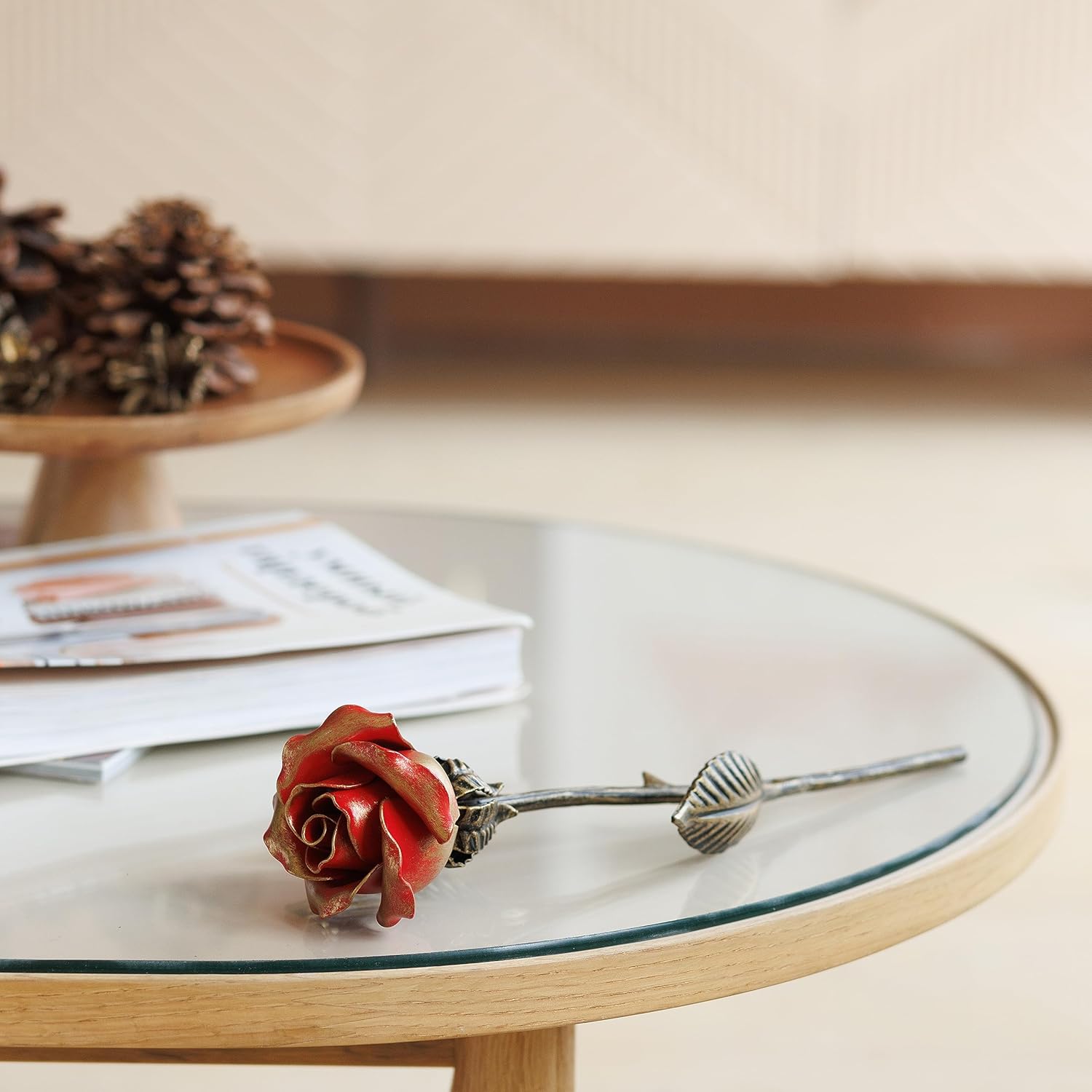 Imagen de Red Metal Rose (Signle Rose)