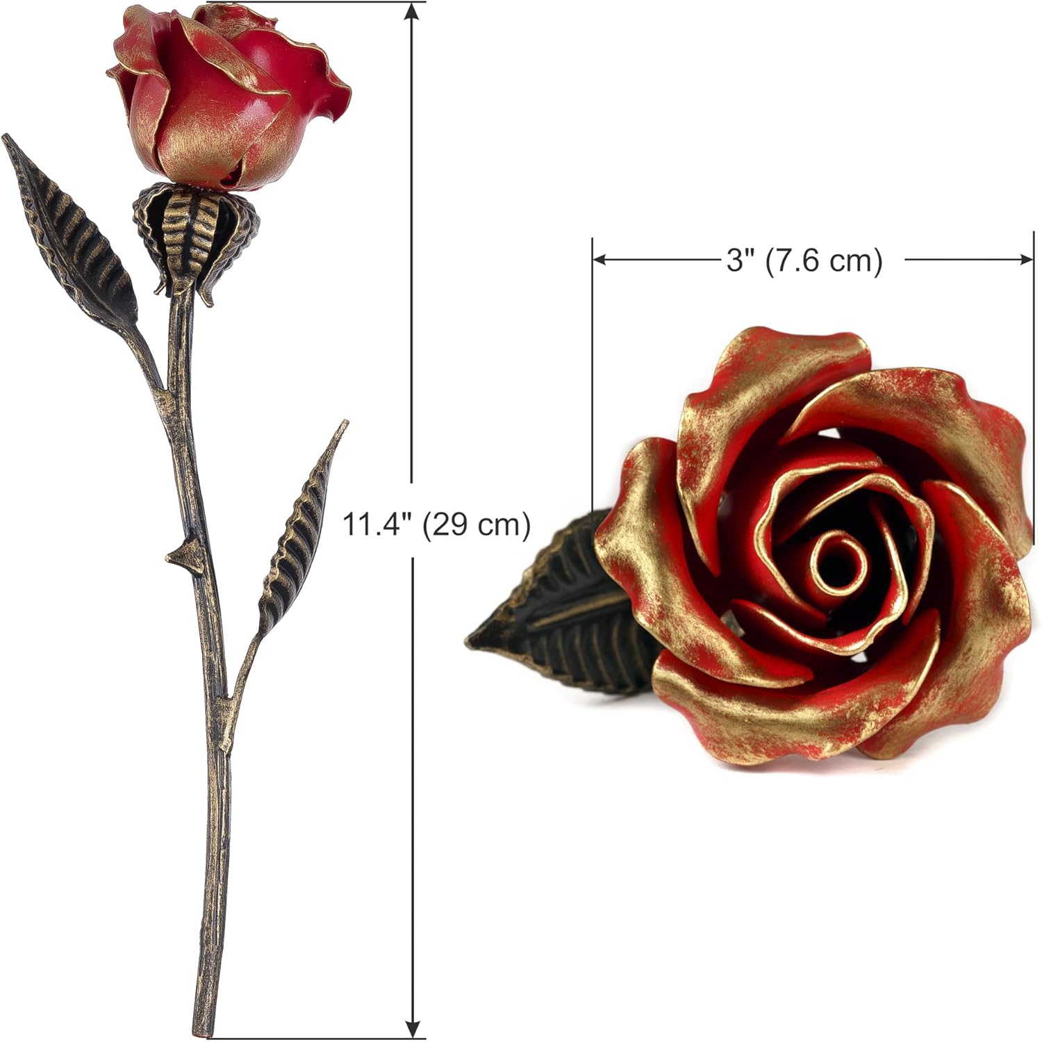 Imagen de Red Metal Rose (Signle Rose)