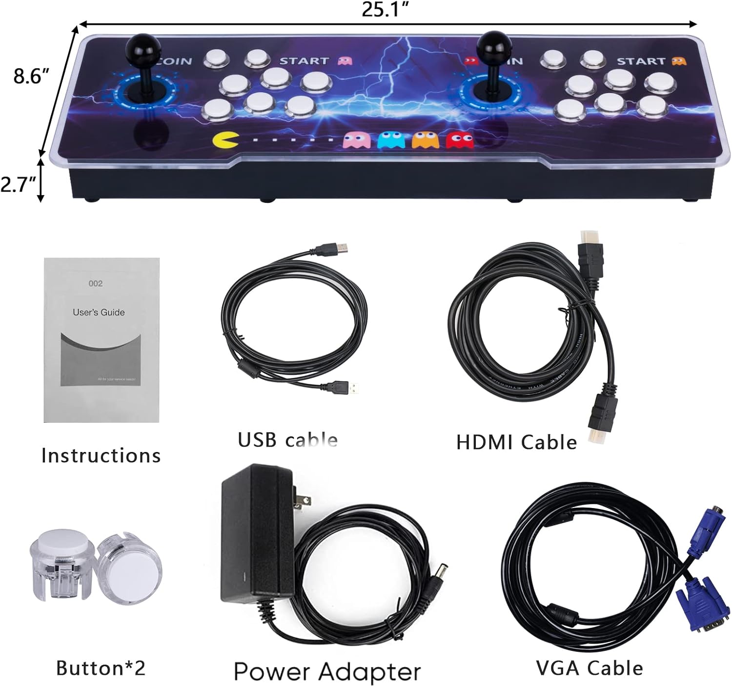 Imagen de RegiisJoy 【20000 Juegos en 1】 Pandora's Box 40S Arcade Game Console Retro Game Console Máquina de Juegos para PC, proyector y TV, 2-4 Jugadores, 1280 x 720, Juegos 3D,