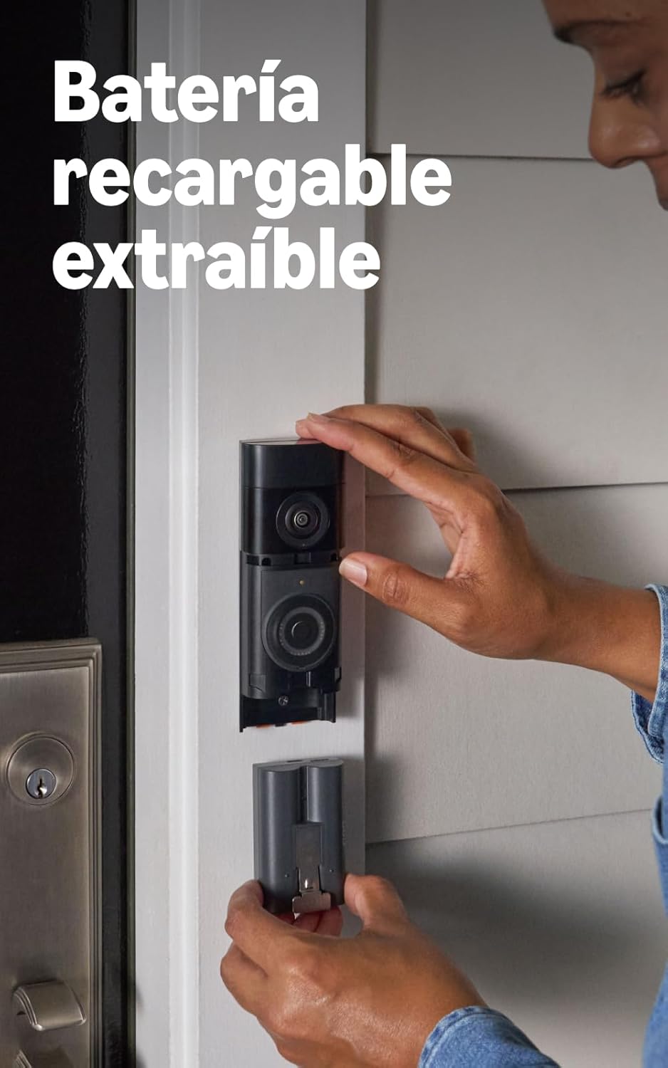 Imagen de Ring Videotimbre Plus con batería (Battery Video Doorbell Plus) (última gen.) | Timbre con cámara | Retinal 2K | Zoom 6x | Batería recargable | Prueba gratuita de 30 días del plan de suscripción Ring