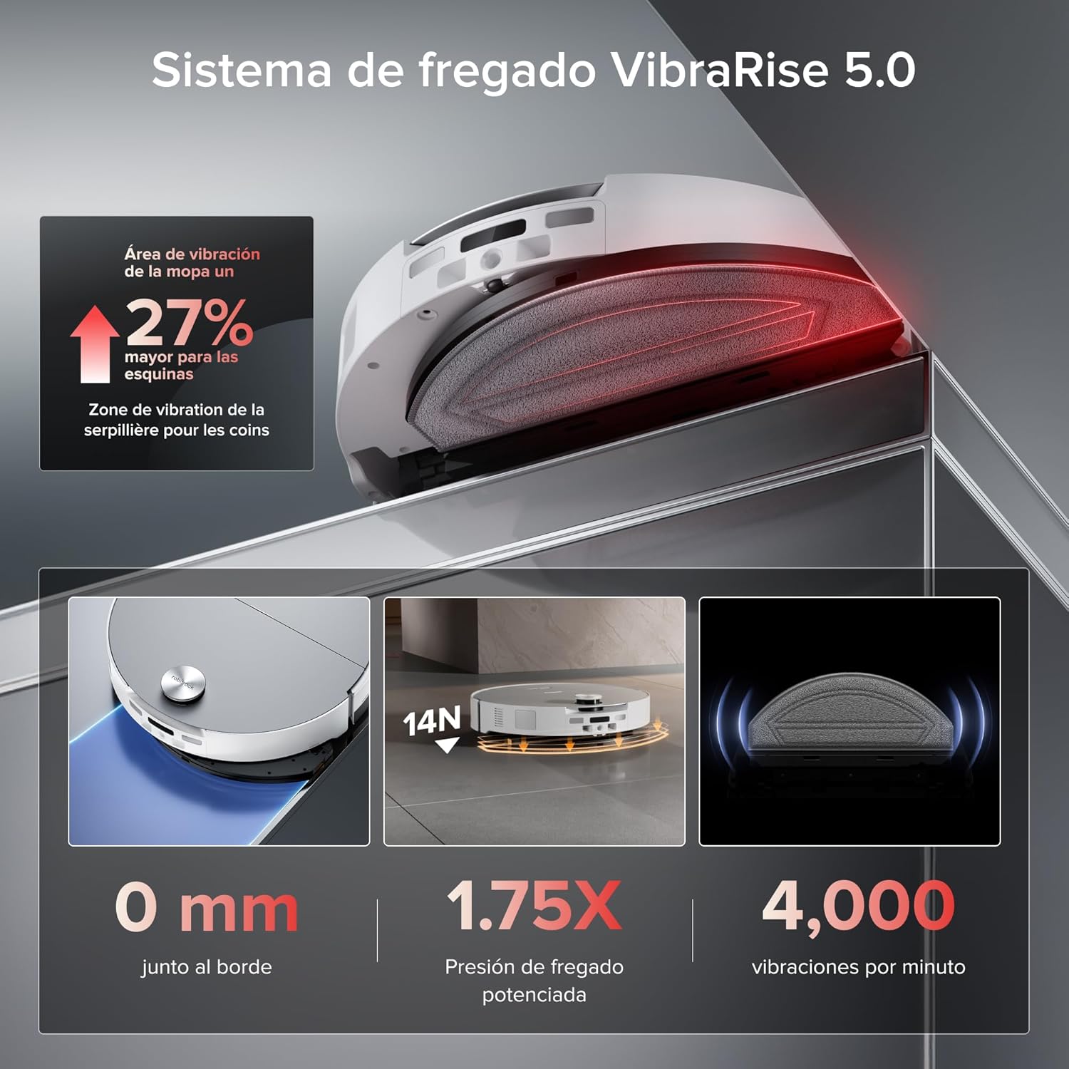 Imagen de roborock Saros 20 Sonic Robot Aspirador 36.000 Pa, Motor HyperForce, Doble Sistema Antienredos, Chasis AdaptiLift Supera Umbrales de 8,8 cm, Nuevo RockDock, Planificación por Voz SmartPlan 3.0