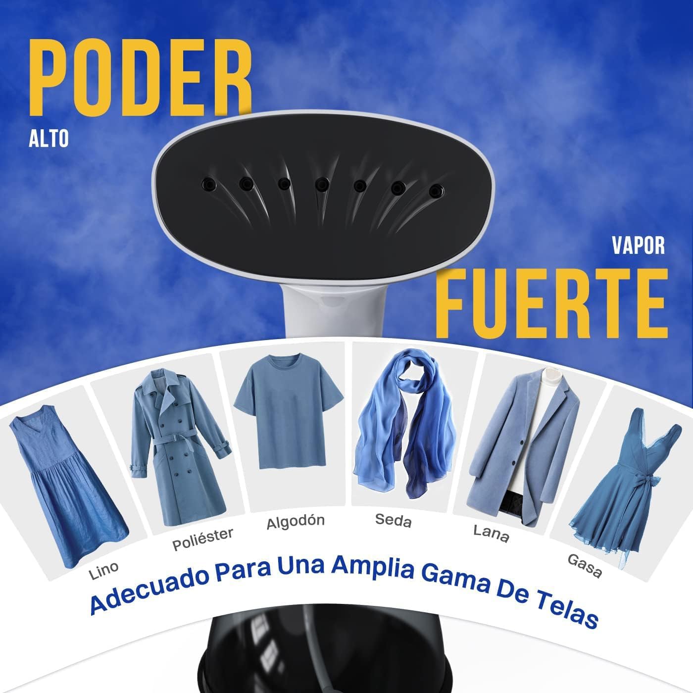 Imagen de Rolipo Plancha Vertical Vapor 1640W, 400ML Plancha Vapor Cepillo de Vapor Removedor de Arrugas Para El Hogar, La Oficina, Los Viajes