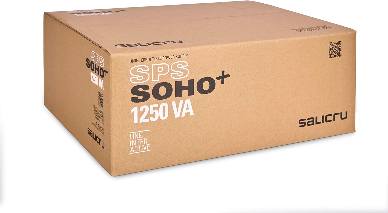 Imagen de Salicru SPS 1250 Soho+ – Sistema de Alimentación Ininterrumpida (SAI/UPS) de 1250 VA Line-Interactive y con Doble Cargador USB