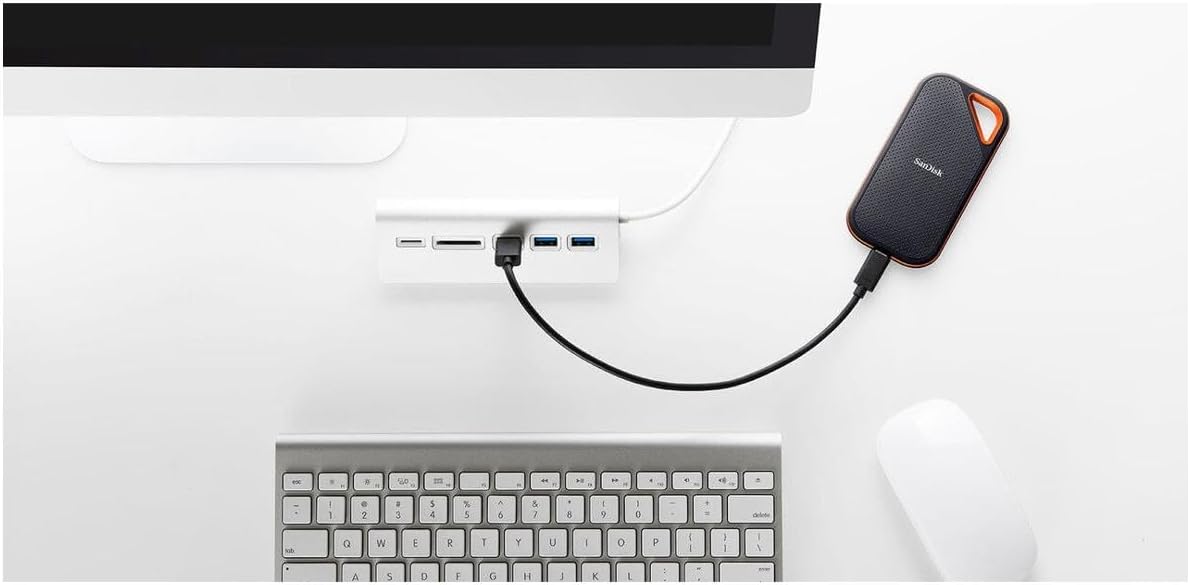 Imagen de SanDisk Extreme PRO SSD Externo Portátil 1 TB (Disco duro externo SSD con velodidad de lectura e de escritura hasta 2000 MB/s, 256-bit AES hardware encryption, Clasificación IP65)