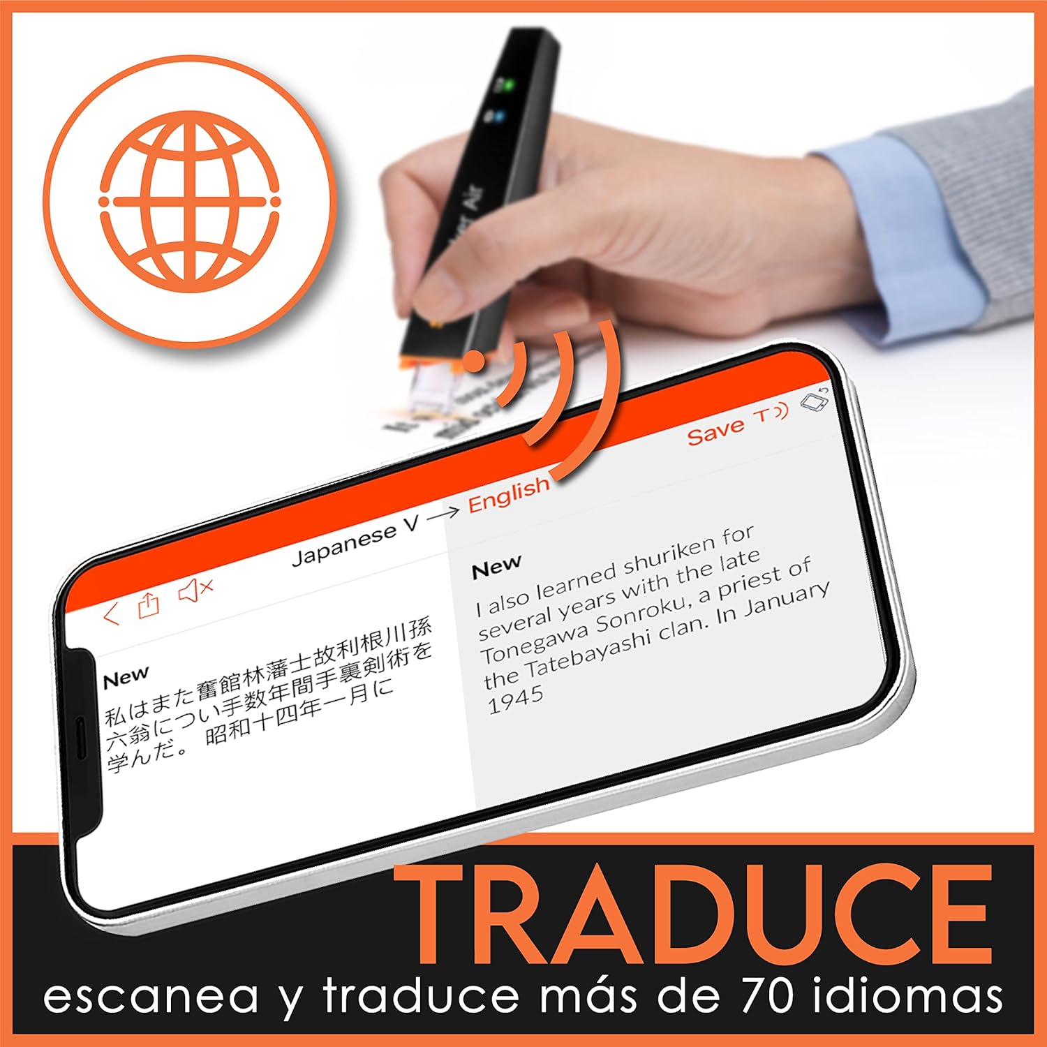 Imagen de Scanmarker Air Lápiz Escáner- Lector y Destacador OCR Digital - Inalámbrico (Mac Win iOS Android) (Negro)