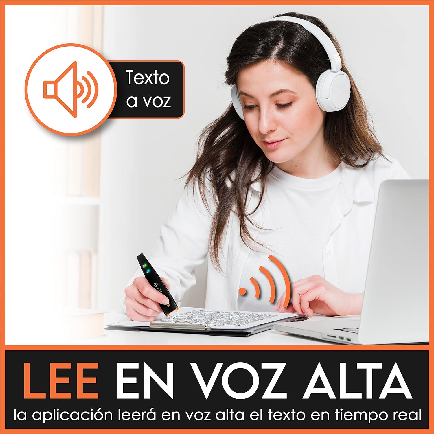 Imagen de Scanmarker Air Lápiz Escáner- Lector y Destacador OCR Digital - Inalámbrico (Mac Win iOS Android) (Negro)