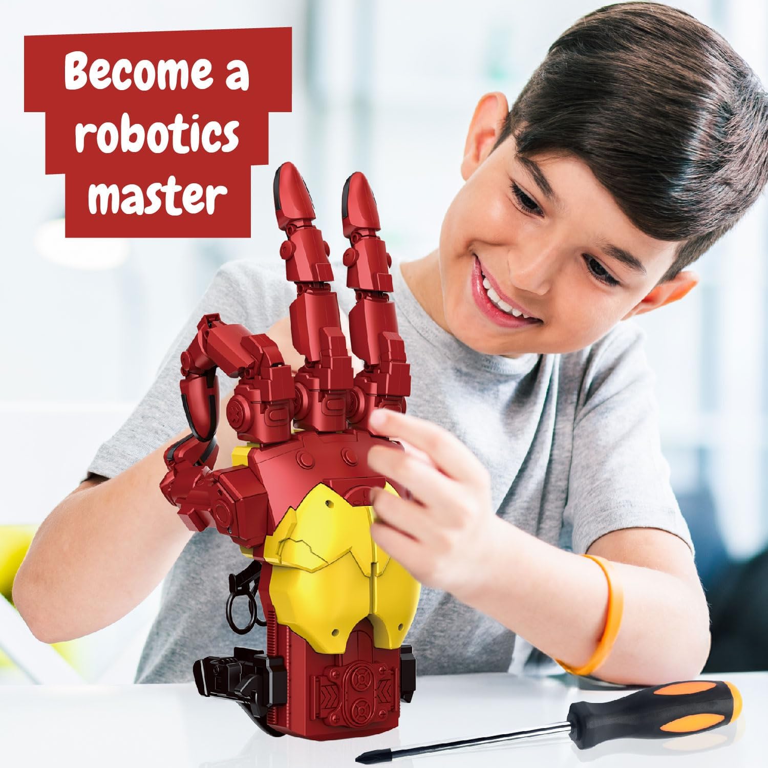 Imagen de Science4you Kit de Mano Hidráulica Cyborg - Construye tu Propia Mano Robótica Gigante con 112 Piezas, Juguetes Stem Iron, Regalo de Robots Kits de Modelismo para Niños y Niñas de 10 11 12 13 14+ años