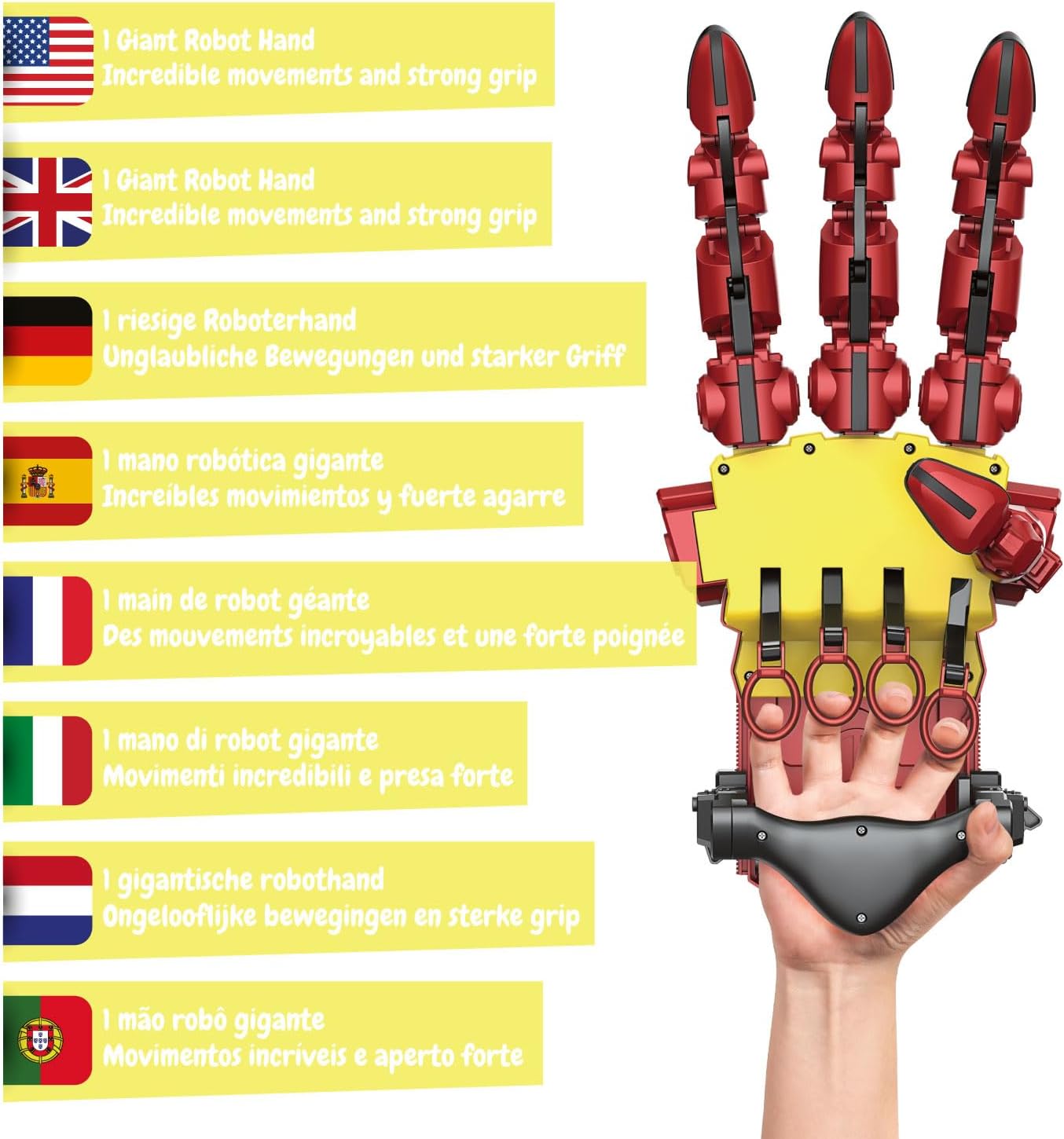 Imagen de Science4you Kit de Mano Hidráulica Cyborg - Construye tu Propia Mano Robótica Gigante con 112 Piezas, Juguetes Stem Iron, Regalo de Robots Kits de Modelismo para Niños y Niñas de 10 11 12 13 14+ años