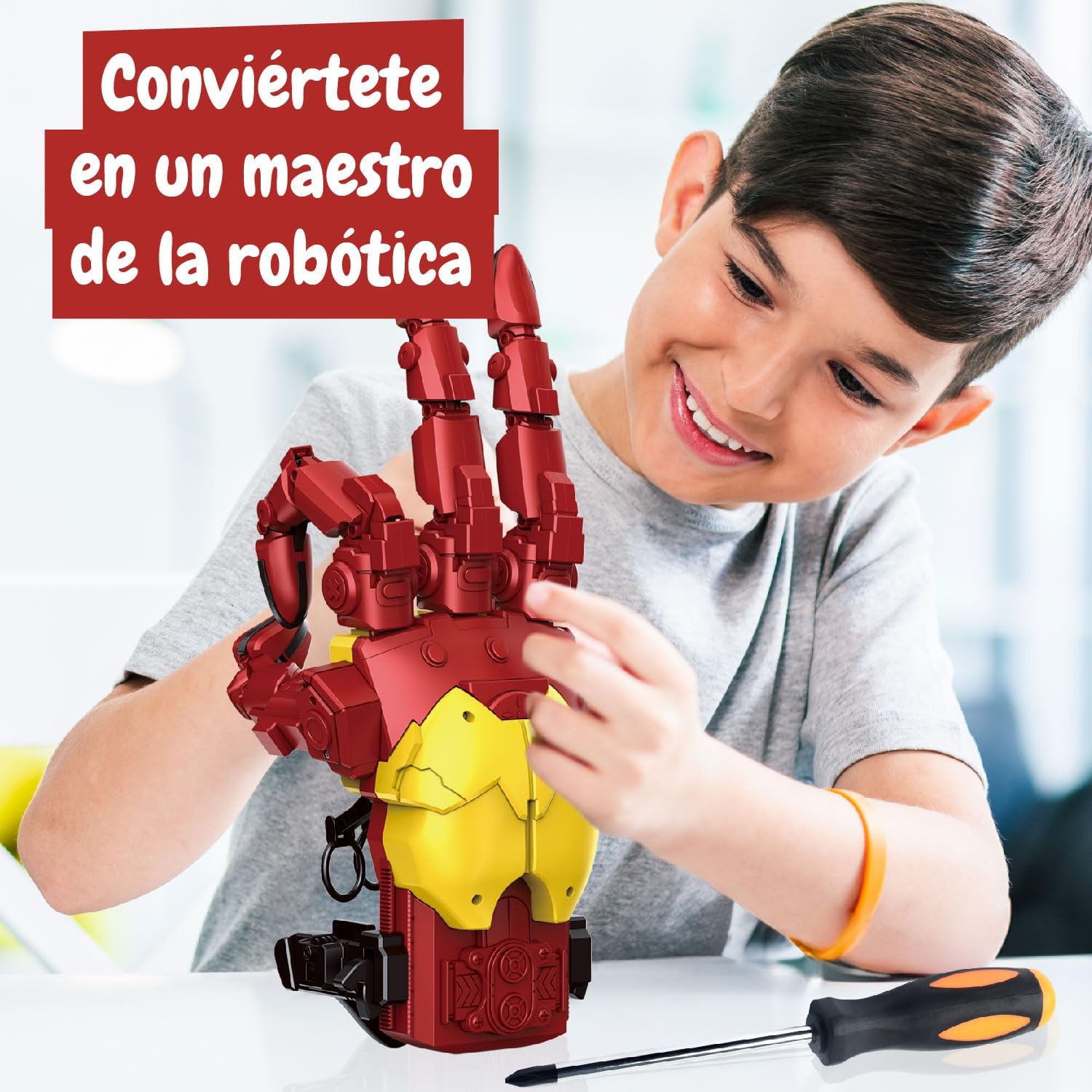 Imagen de Science4you Kit de Mano Hidráulica Cyborg - Construye tu Propia Mano Robótica Gigante con 112 Piezas, Juguetes Stem Iron, Regalo de Robots Kits de Modelismo para Niños y Niñas de 10 11 12 13 14+ años