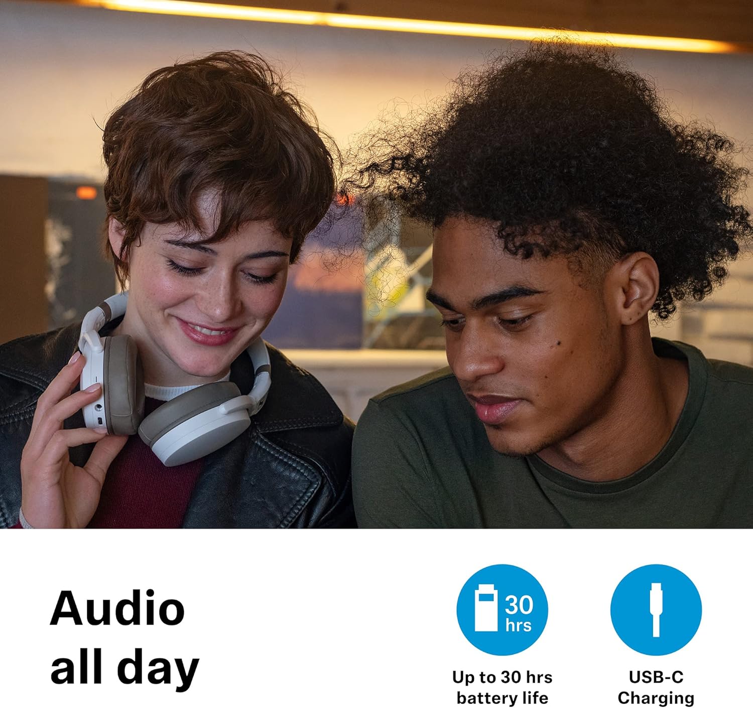 Imagen de Sennheiser HD 450Bt Headset Wired & Wireless Head-Band, W128263698 (Wireless Head-Band Calls/Music USB Type-C Bluetooth Black)