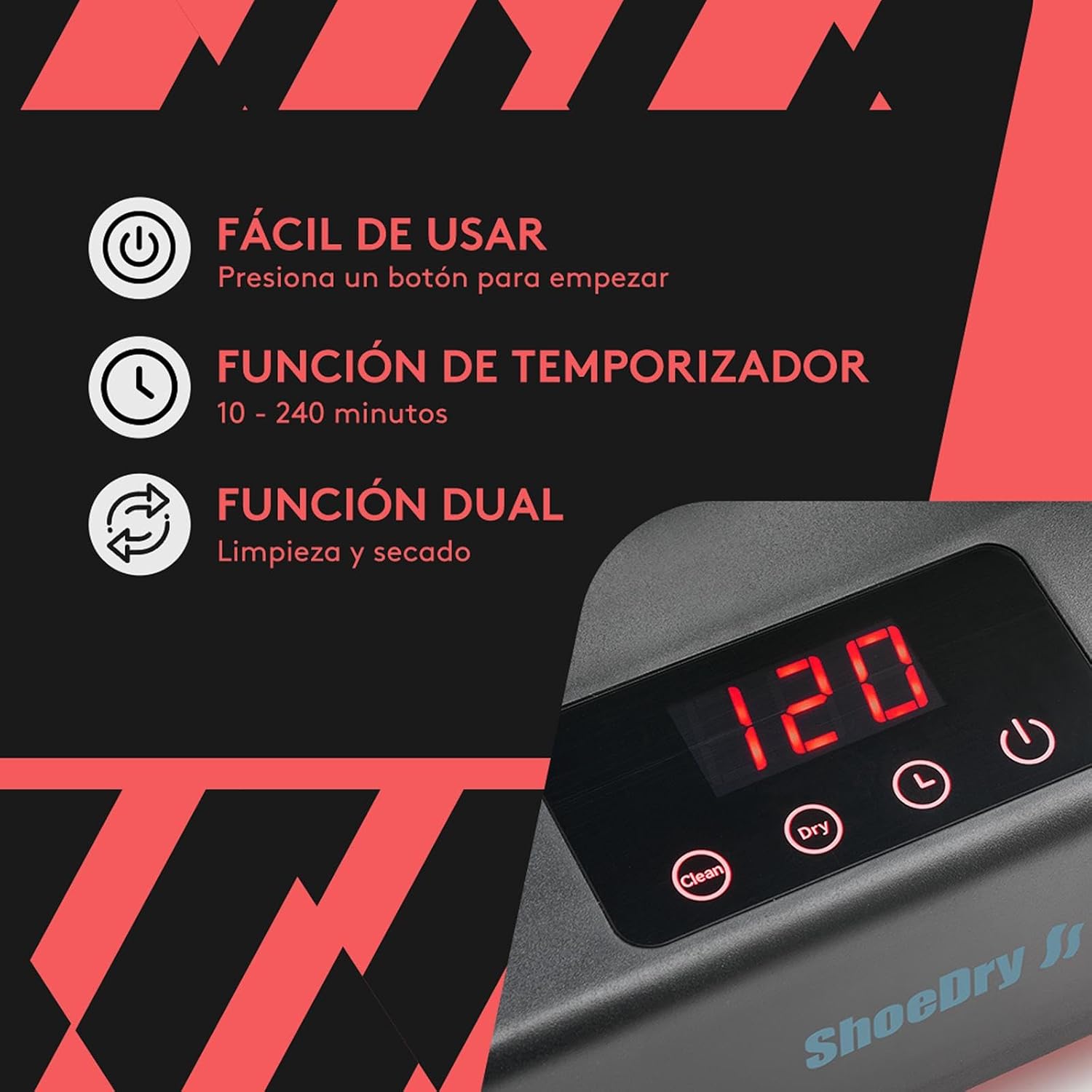 Imagen de SHOEDRY Ozone - Secador y Refrescador de Zapatos - Tecnología de Ozono - Elimina bacterias y Hongos - Sin olores desagradables - Zapatos Frescos y limpios - Eficiente energéticamente.