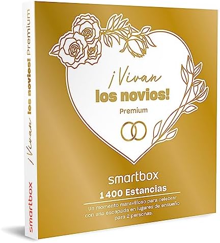 Imagen de Smartbox Caja Regalo Vivan los Novios, Idea de Regalo recién Casados, 1 o 2 Noches con Desayuno y opción de 1 o 2 cenas para 2
