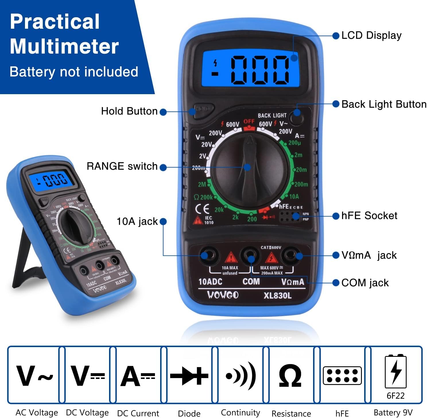Imagen de Soldador Estaño Set 24 in 1 con Caja de Herramientas, 60W Kit Soldadura Eléctrónica con Multímetro Digital,Temperatura Ajustable 200-450℃,Puntas Soldador