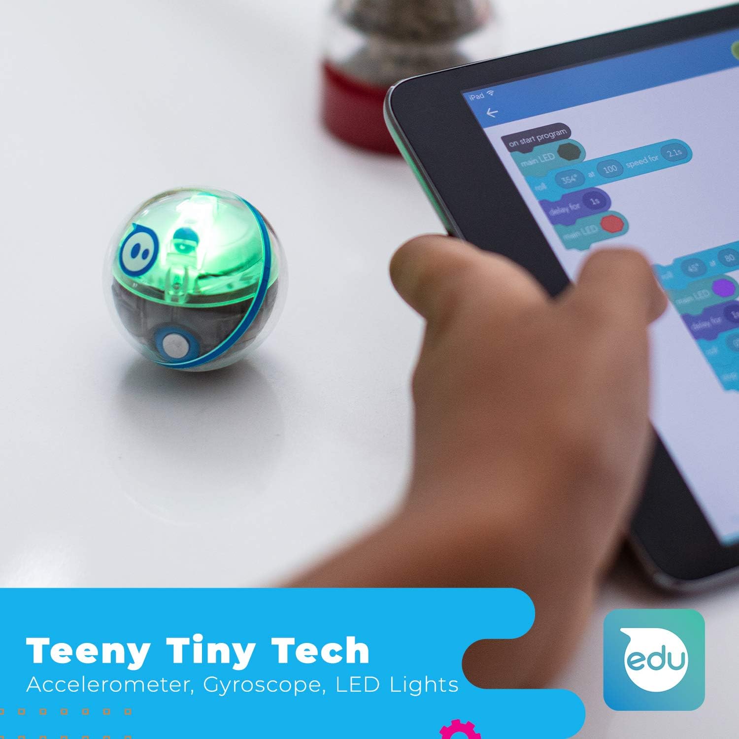 Imagen de Sphero Mini Kit de Actividades Bola robótica controlada por Aplicaciones y Juego de construcción de 55 Piezas de Aprendizaje Stem, Juega, aprende, codifica, a Partir de 5 años