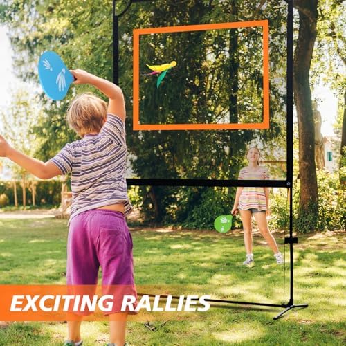 Imagen de Sport - Interior y Exterior - Similar Tenis, Bádminton y Pickleball con un Giro Completamente Nuevo, Juego de Red con Marco, 2 Raquetas, 8 Pajaritos