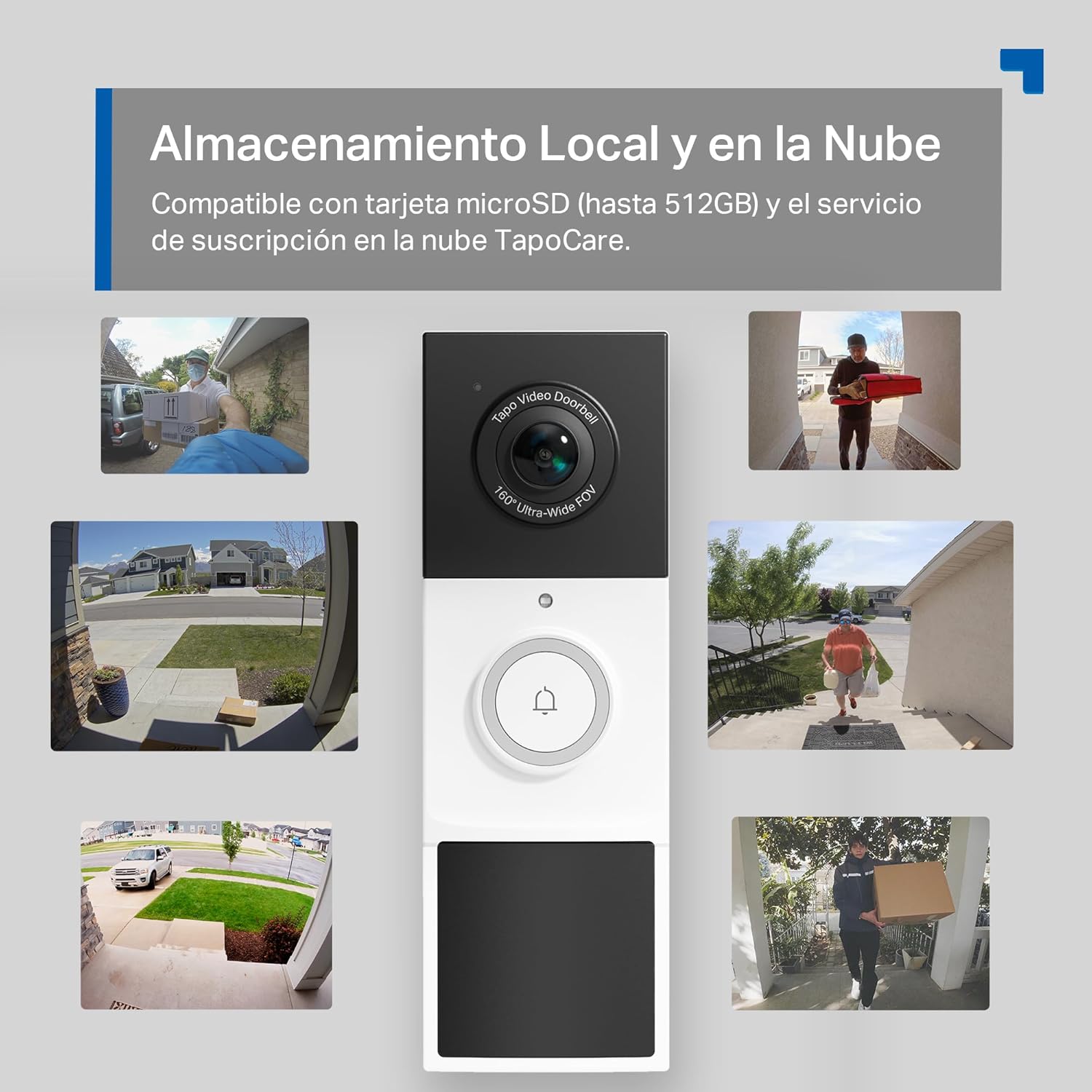 Imagen de Tapo D210 Timbre Inalámbrico con Cámara 2K, Timbre Videoportero WiFi Exterior Impermeable, Detección de Movimiento Inteligente, Visión Nocturna, Audio Bidireccional, Alerta, en Tarjeta SD/Nube