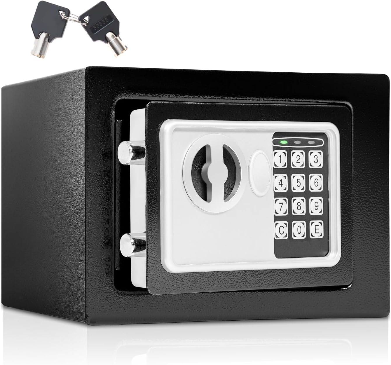 Imagen de tectake® caja fuerte pequeña con cerradura electronica, ideal para dinero, caja fuerte empotrable, cajas fuertes pequeñas, cajas de seguridad - 31 x 22 x 20 cm