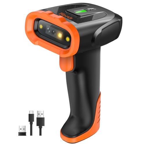 Imagen de Tera Escáner de códigos de Barras 1D 2D QR con Bluetooth: batería de polímero de Litio 2200 mAh 2.4G inalámbrico y USB Cable escáner Manual CMOS Global Shutter para POS almacén Comercio Oficina D5300
