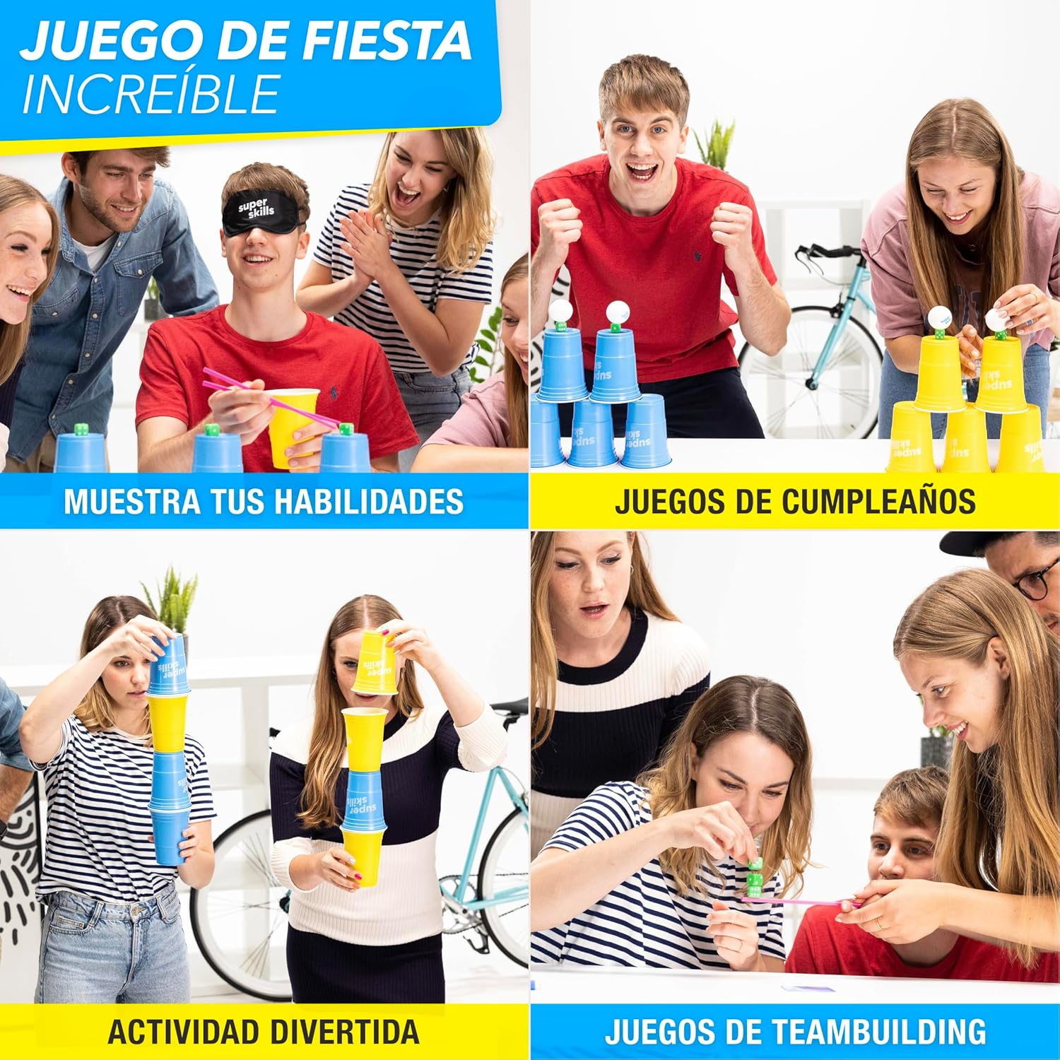 Imagen de The World Game Super Skills - Juego de Mesa Divertido Lleno de Acción para Niños y Adultos - Regalo para Todas Las Edades - Español