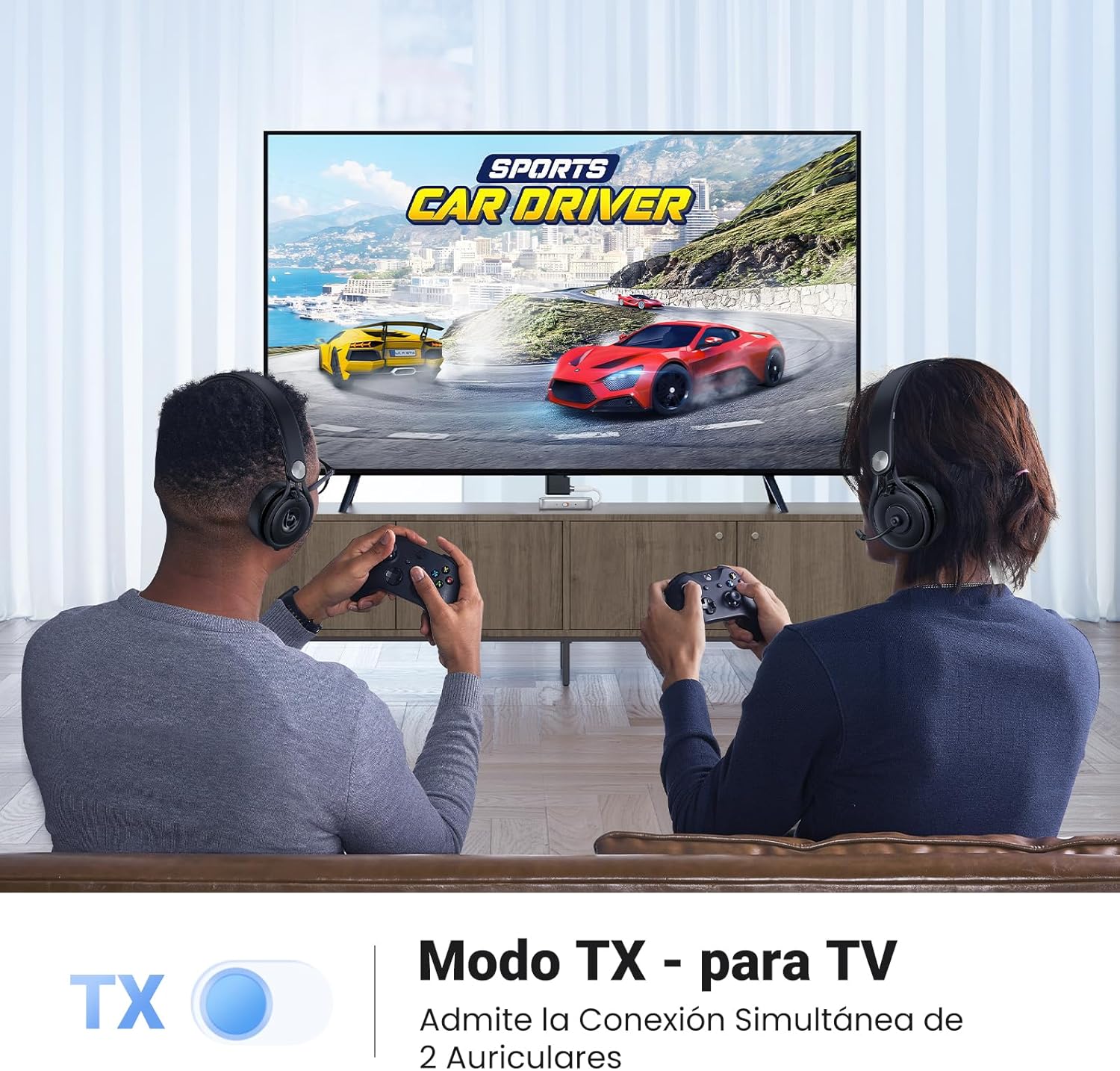Imagen de UGREEN Transmisor Receptor Bluetooth 6.0 Adaptador 2 en 1 Jack 3,5mm Audio para Coche Altavoz Auriculares Amplificador Móvil PC TV