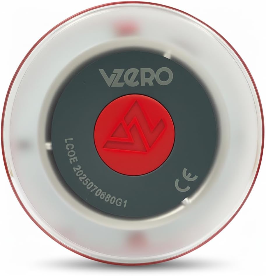 Imagen de VZero - Luz de Emergencia V16 con Geolocalización + Funda, Señal Homologada Conectada con DGT 3.0, Apta para 2026, Baliza para Coche con eSIM Incluida, Alta Potencia y Sistema Eye Protect