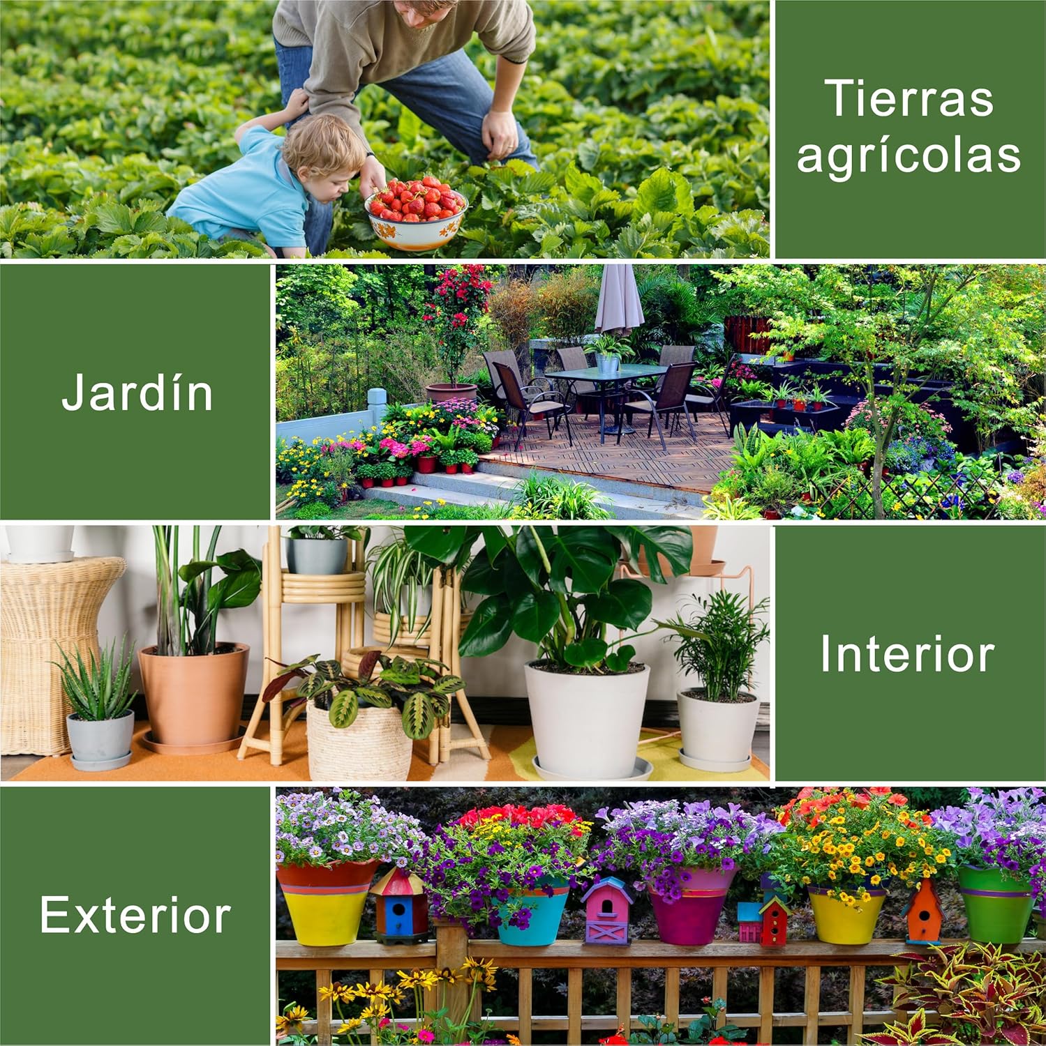 Imagen de XLUX Medidor de Humedad de Suelo de Uso Profundo, Sensor indicador de Monitor de Agua, higrómetro para Plantas Grandes de Interior y Exterior, Flores, jardinería, Agricultura