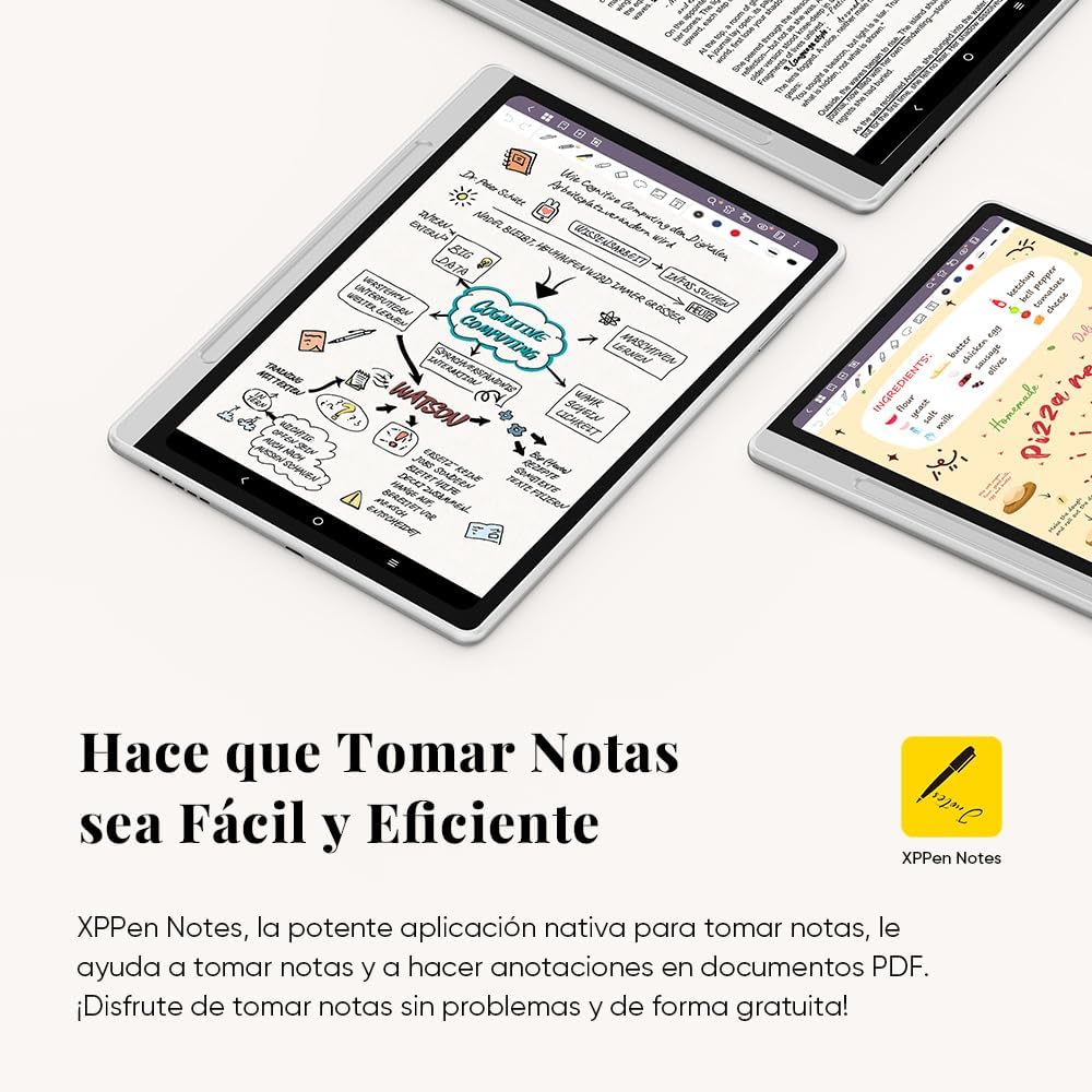 Imagen de XPPen Magic Note Pad 11 Pulgadas, 3-in-1 Color Note Pad con Lápiz 16K Niveles de Presión, Tableta Gráfica con Pantalla Independiente de Sistema Android con XPPen Notes App