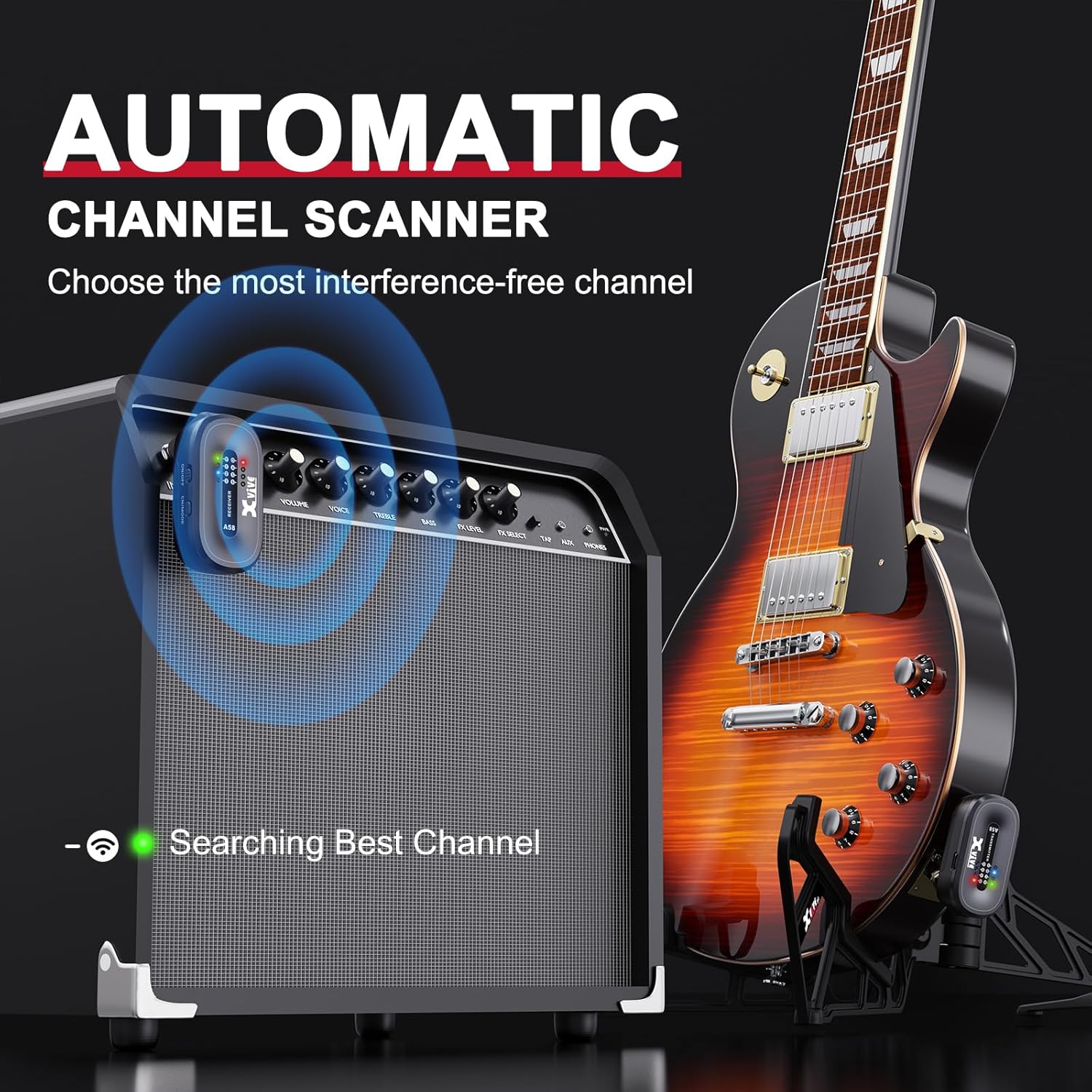Imagen de Xvive A58 - Sistema de Guitarra Inalámbrico de 5,8 G con Funda de Transporte