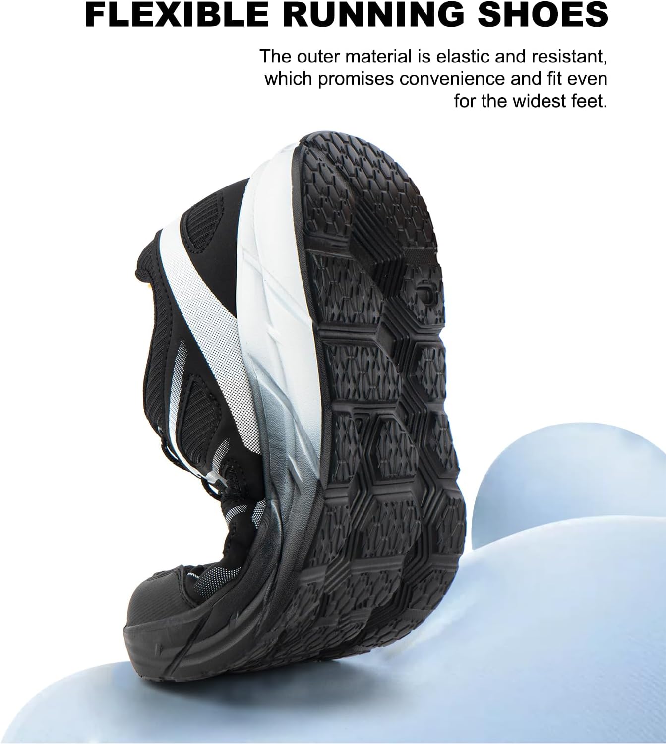 Imagen de Zapatillas Running Hombre Deportivas Mujer Correr Zapatillas Trail Running Shoes Zapatos Deporte Fitness Sneakers Trekking Negro EU 37-47