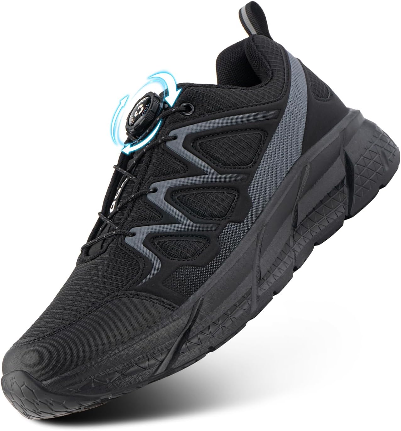 Imagen de Zapatillas Running Hombre Deportivas Mujer Correr Zapatillas Trail Running Shoes Zapatos Deporte Fitness Sneakers Trekking Negro EU 37-47